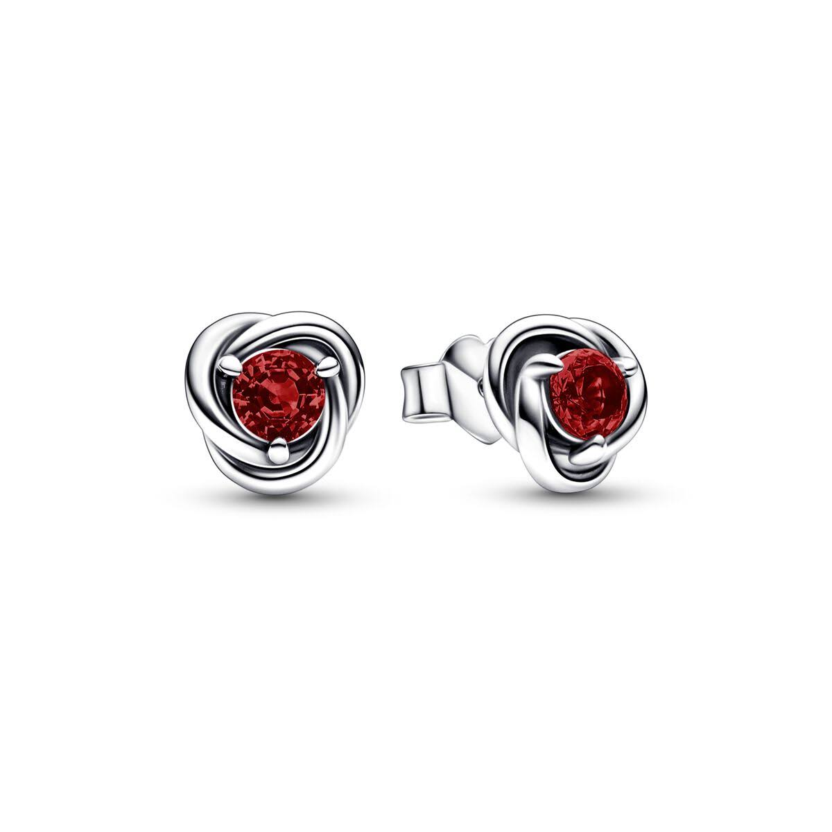 Pandora Red Eternity Circle Stud Earrings - DDZ4P64D_IWZG6