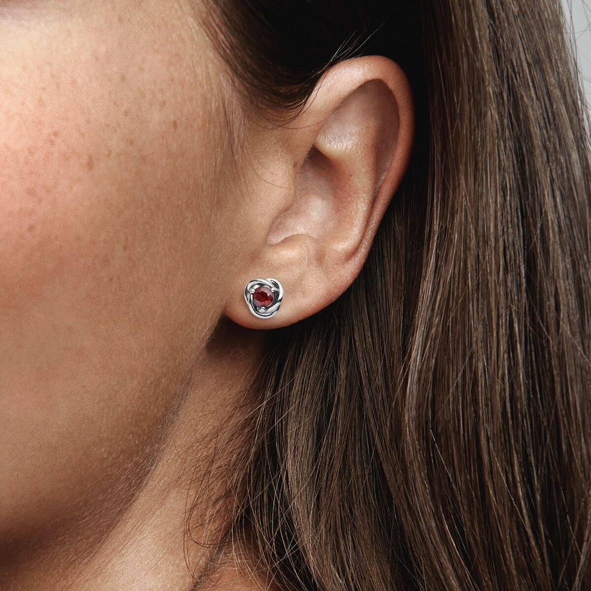 Pandora Red Eternity Circle Stud Earrings - DDZ4P64D_IWZG6