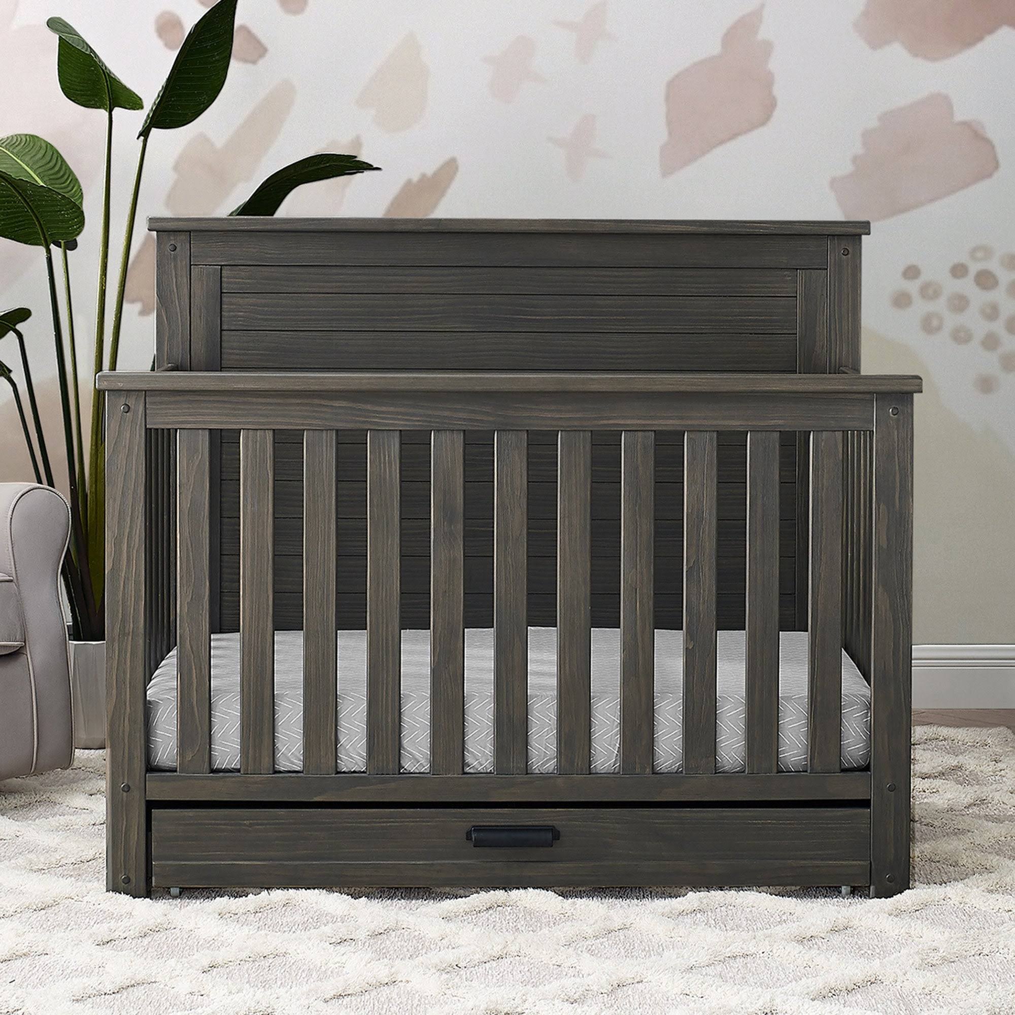 Simmons Kids' Caden 6-In-1 Convertible Crib With Trundle Drawer - Rustic KIV1KC8Q_THRGL