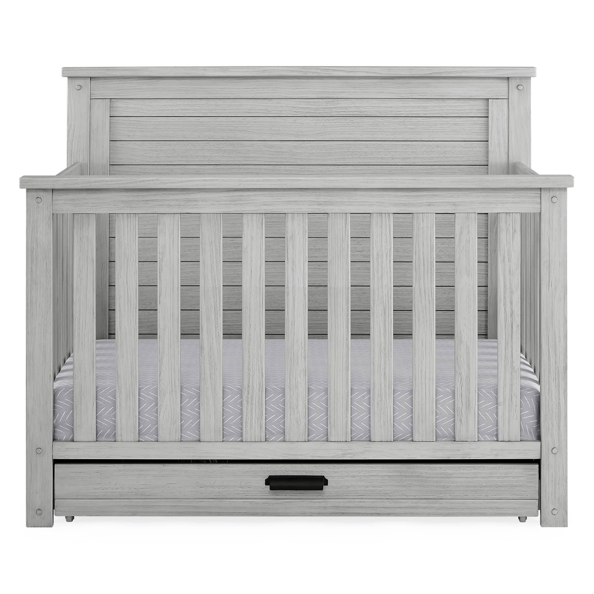 Simmons Kids' Caden 6-In-1 Convertible Crib With Trundle Drawer - Rustic KIV1KC8Q_THRGL
