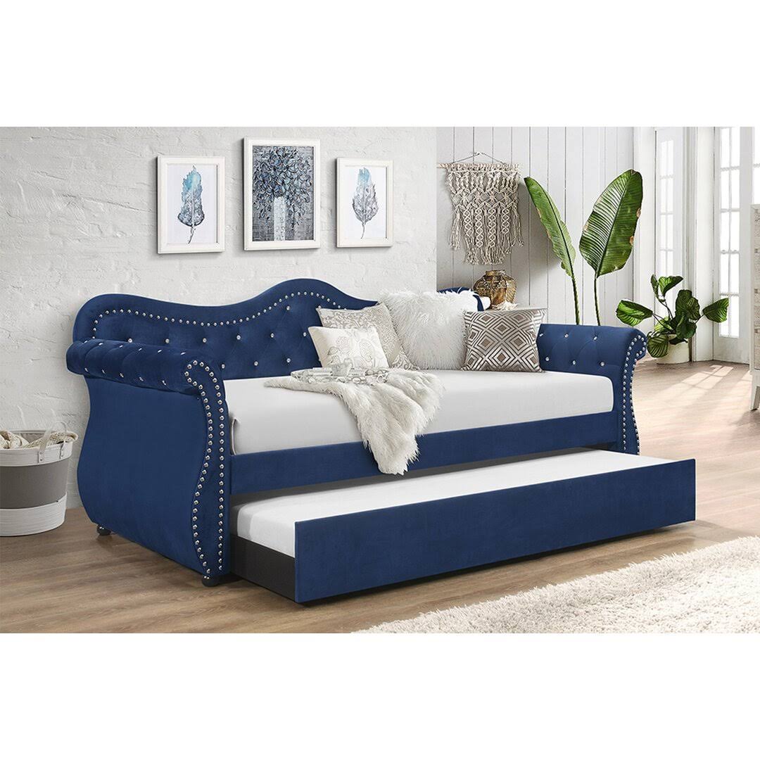 Upper Shockerwick Twin Daybed With Trundle Rosdorf Park Color Navy DCUJG8KF_VQN9X