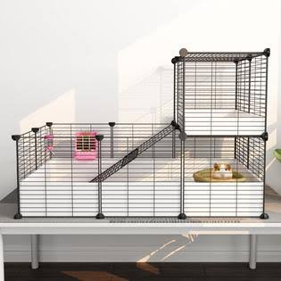 Eiiel Guinea Pig Cageindoor Habitat Cage With Waterproof Plastic Bottomplaypen For Small Pet Bunny Turtle 5GVSIQZ8_DOYHK
