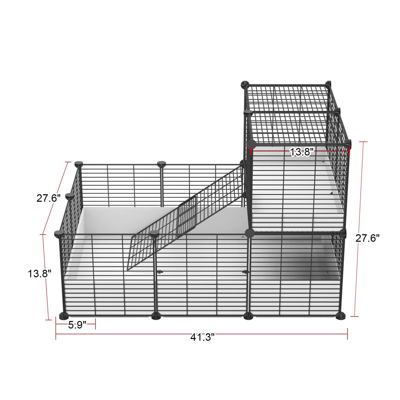 Eiiel Guinea Pig Cageindoor Habitat Cage With Waterproof Plastic Bottomplaypen For Small Pet Bunny Turtle 5GVSIQZ8_DOYHK