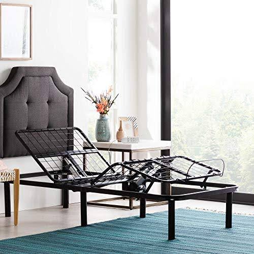 Linenspa Adjustable Bed Base - Motorized Head And Foot Incline - Quick And Easy Assembly – Twin BESCJDCT_USI2U