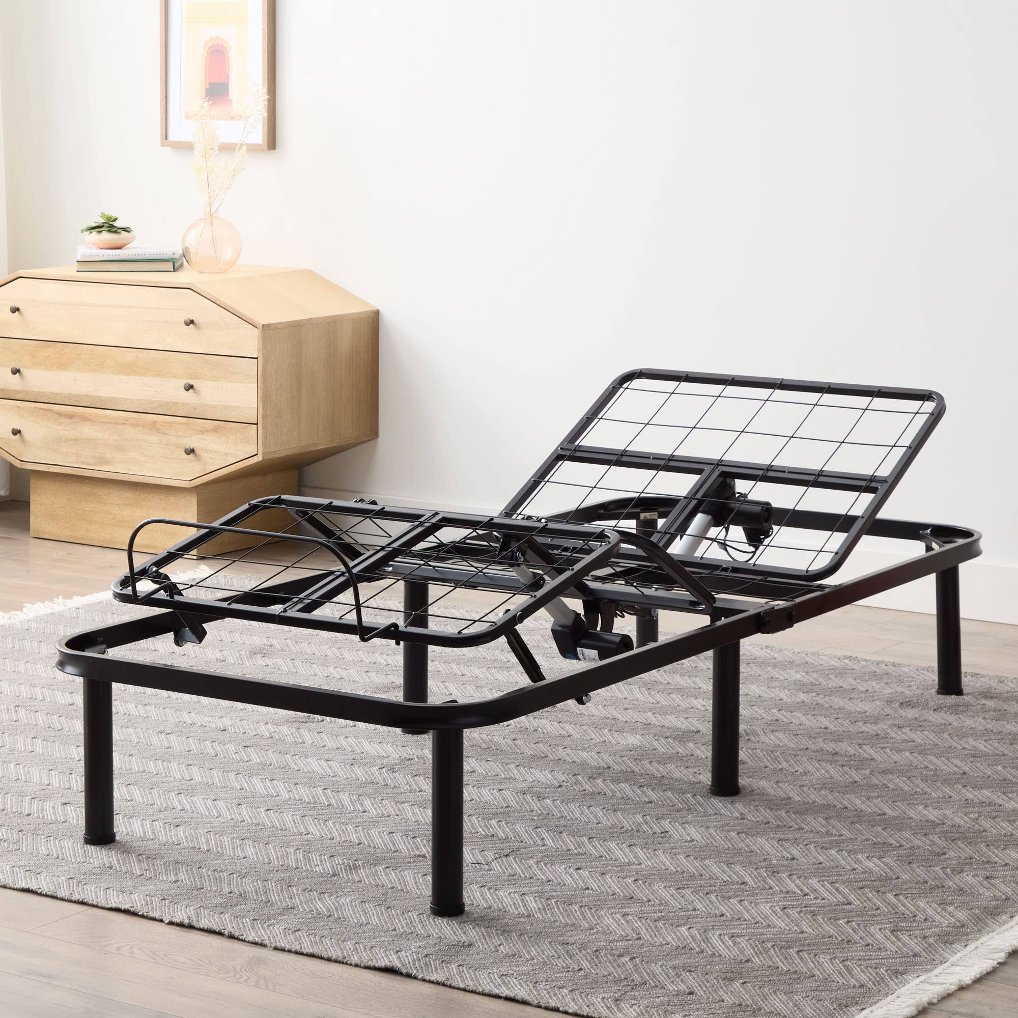 Linenspa Adjustable Bed Base - Motorized Head And Foot Incline - Quick And Easy Assembly – Twin BESCJDCT_USI2U