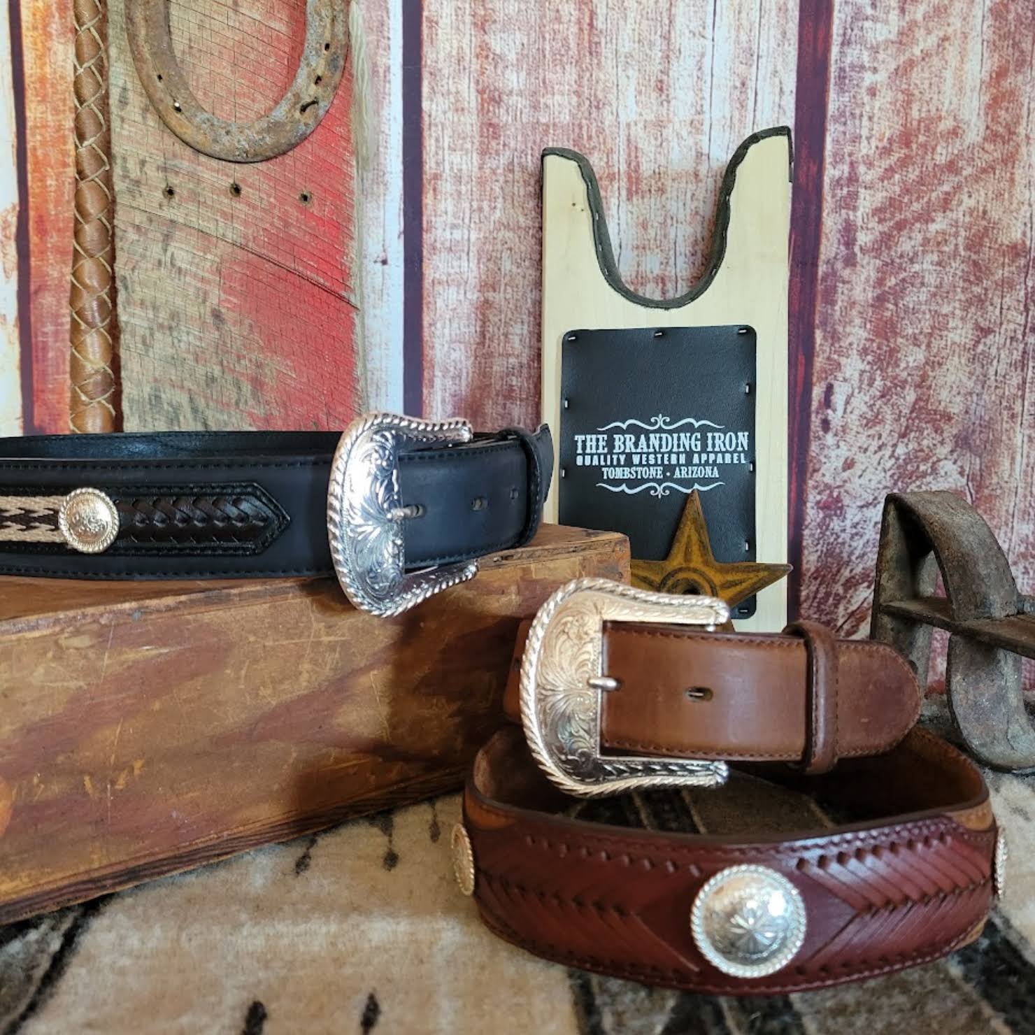 Tony Lama The Duke Leather Belt UOPPKY2T_V6QPI