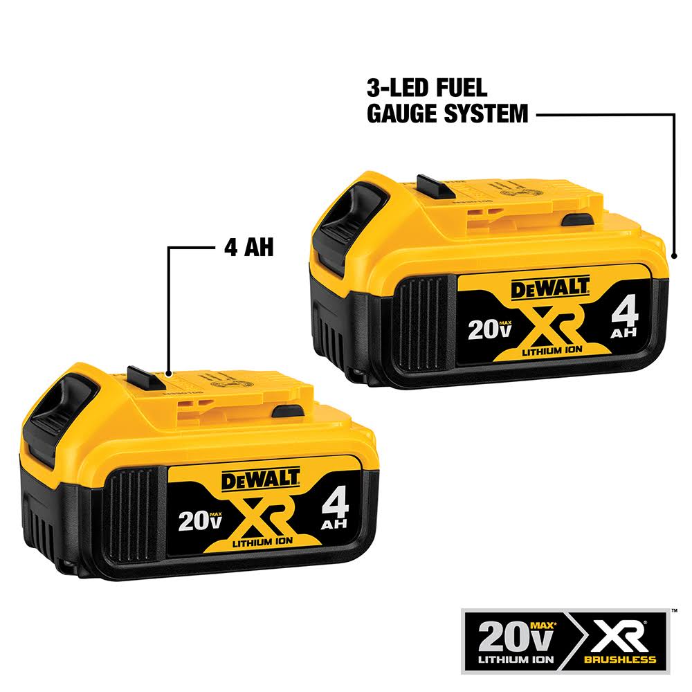 Dewalt Batteries, Lithium Ion, 4 Ah, 2 Pack - 2 VQ3VG48E_MPATQ