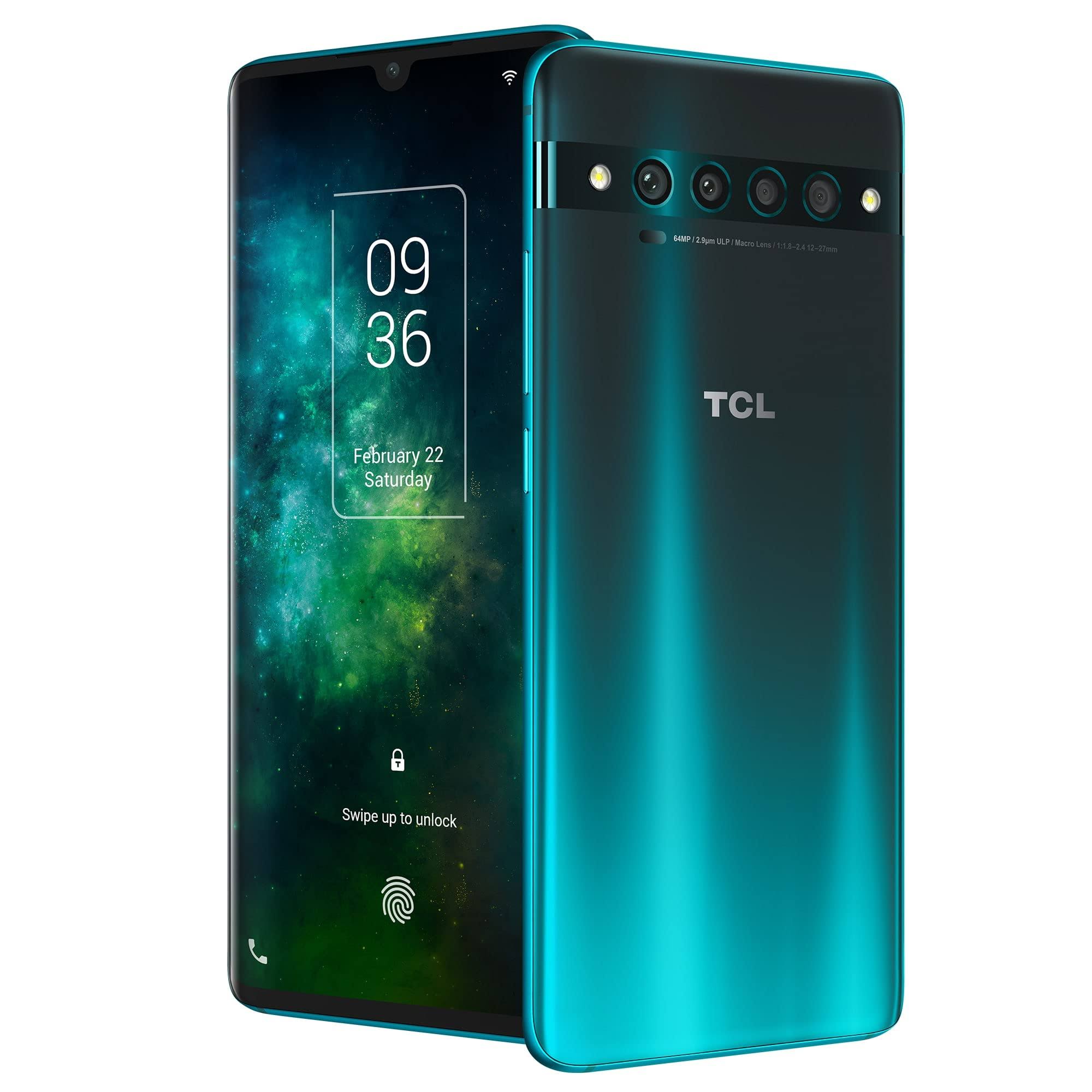 Tcl 10 Pro Unlocked Android Smartphone With 6.47 Inch Amoled Fhd + Display, 64mp Quad Rear Camera System, 128gb+6gb Ram, 4500mah Fast Charging R4XX51QV_FSCL3