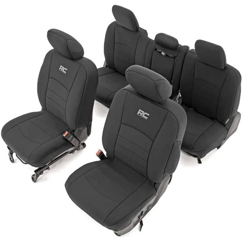 Ram Rough Country 1500 Neoprene Front And Rear Seat Covers; Black HNQXNNMT_5SGNN