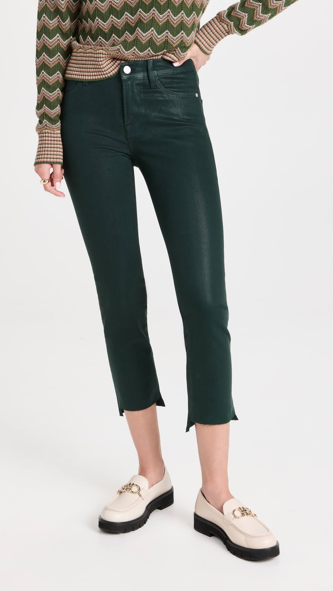 Frame Denim Le High Pine Coated Straight 3PD1SJAE_MR8KJ