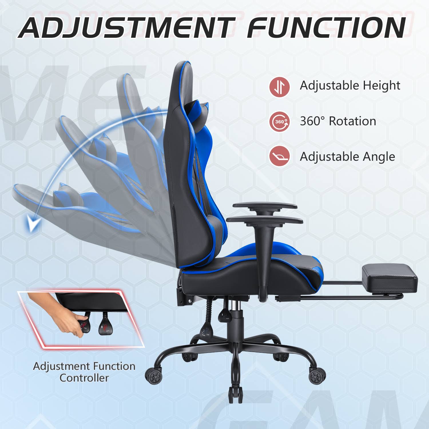 High-Back Pc & Racing Game Chair Homall Color: 4T6BCIWM_PUJWX