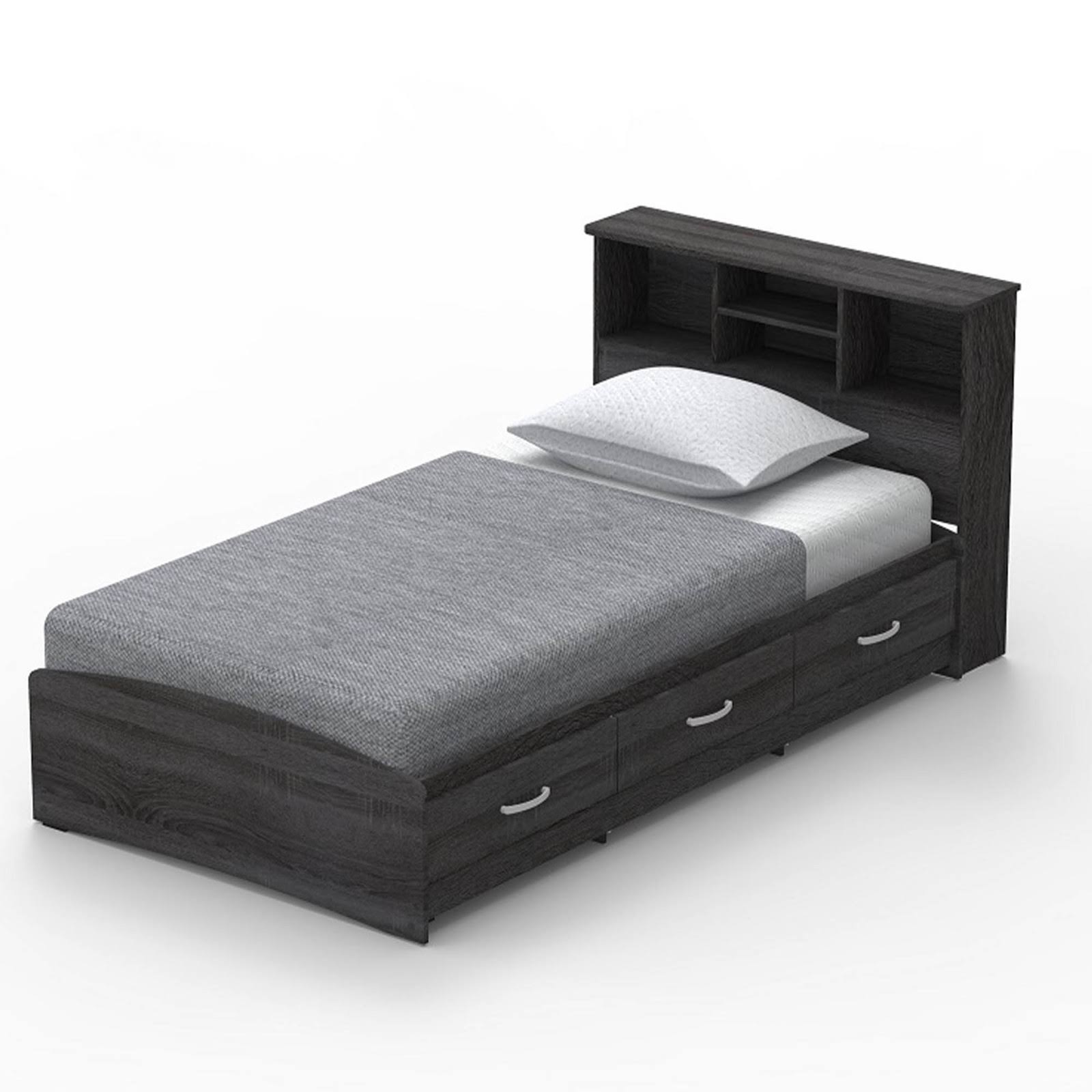 Better Home Products California Wooden Twin Captains Bed In UMRPYTPK_IXKUP