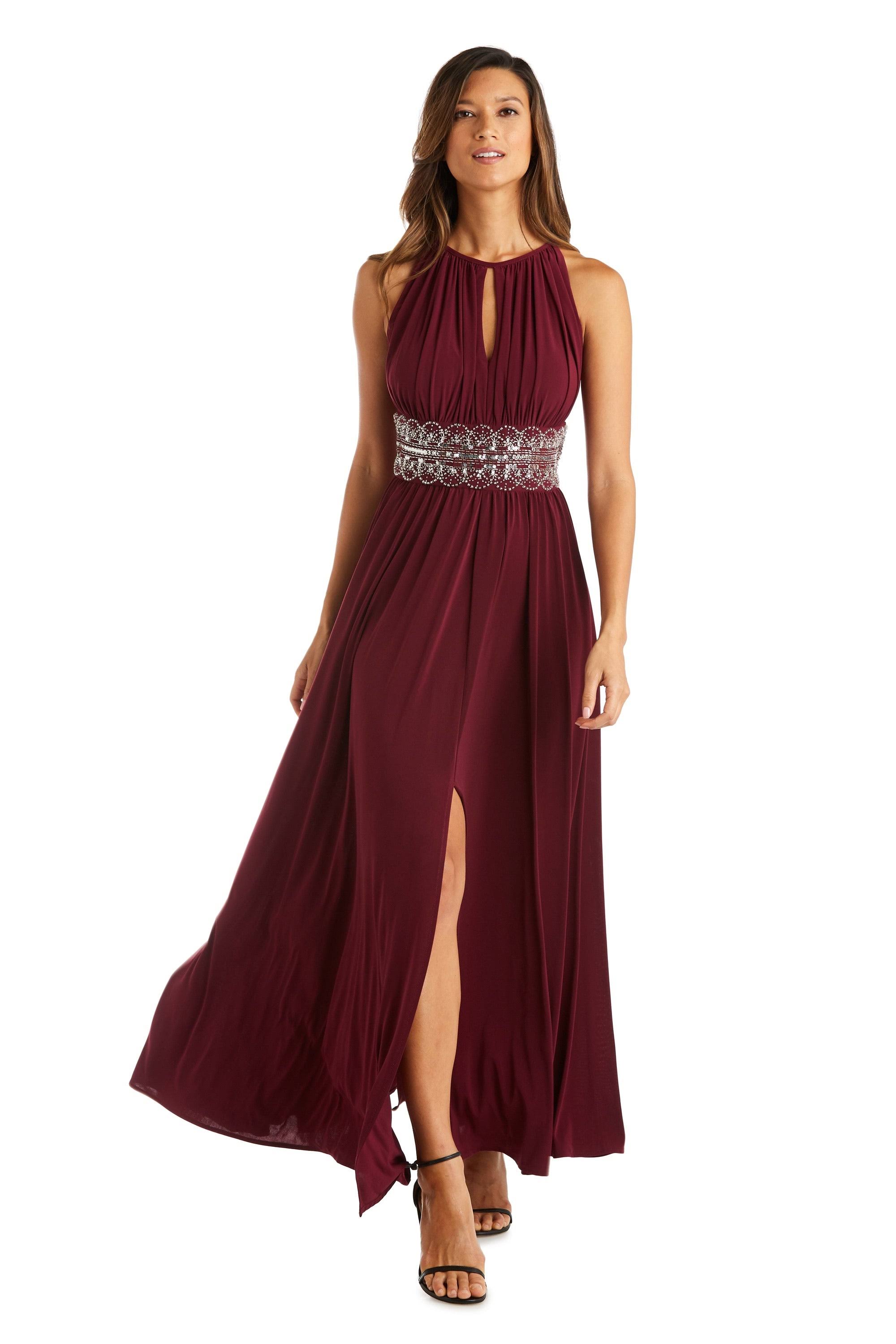 R & M Richards Petite Sleeveless Beaded Gown - 12p / Royal DZAEH9Q6_K5GON