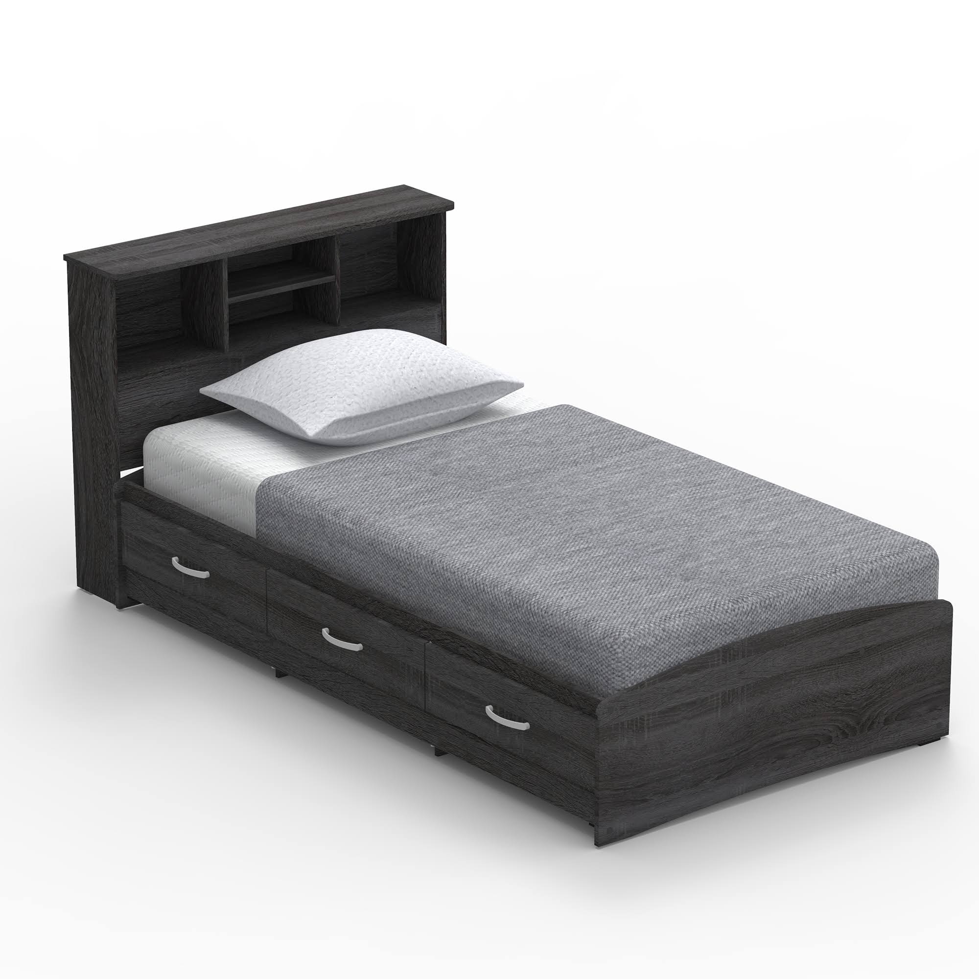 Better Home Products California Wooden Twin Captains Bed In UMRPYTPK_IXKUP