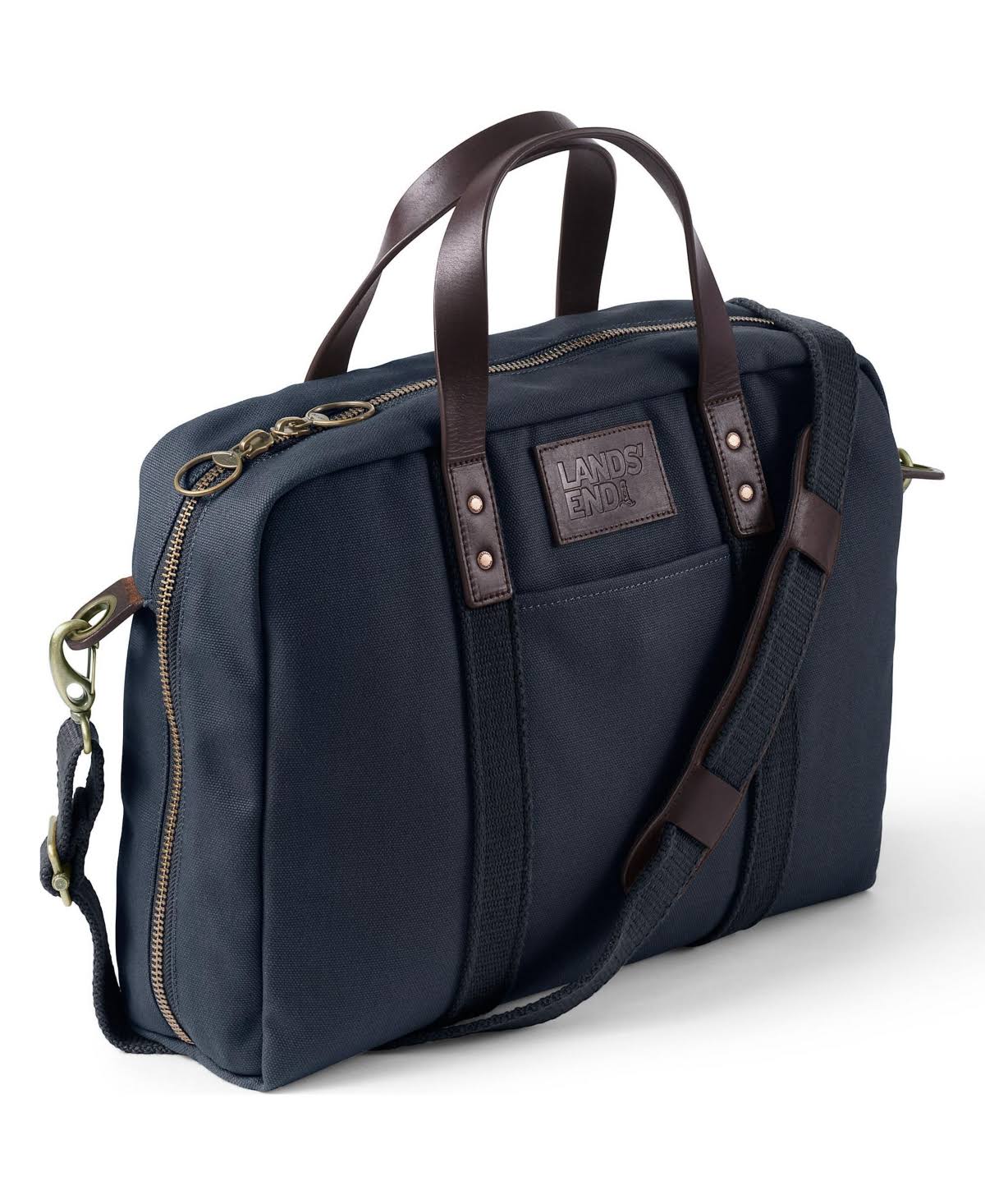 Lands' End Waxed Canvas Laptop Briefcase - ZEKBJGQC_K1PLM