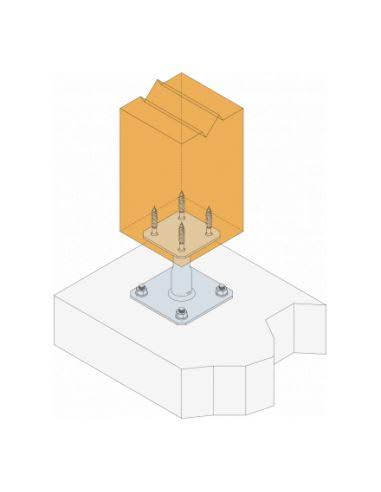 Simpson Strong-Tie | Adjustable Elevated Post Base | 100-150mm | Apb100/RU215YOO_AA5AP