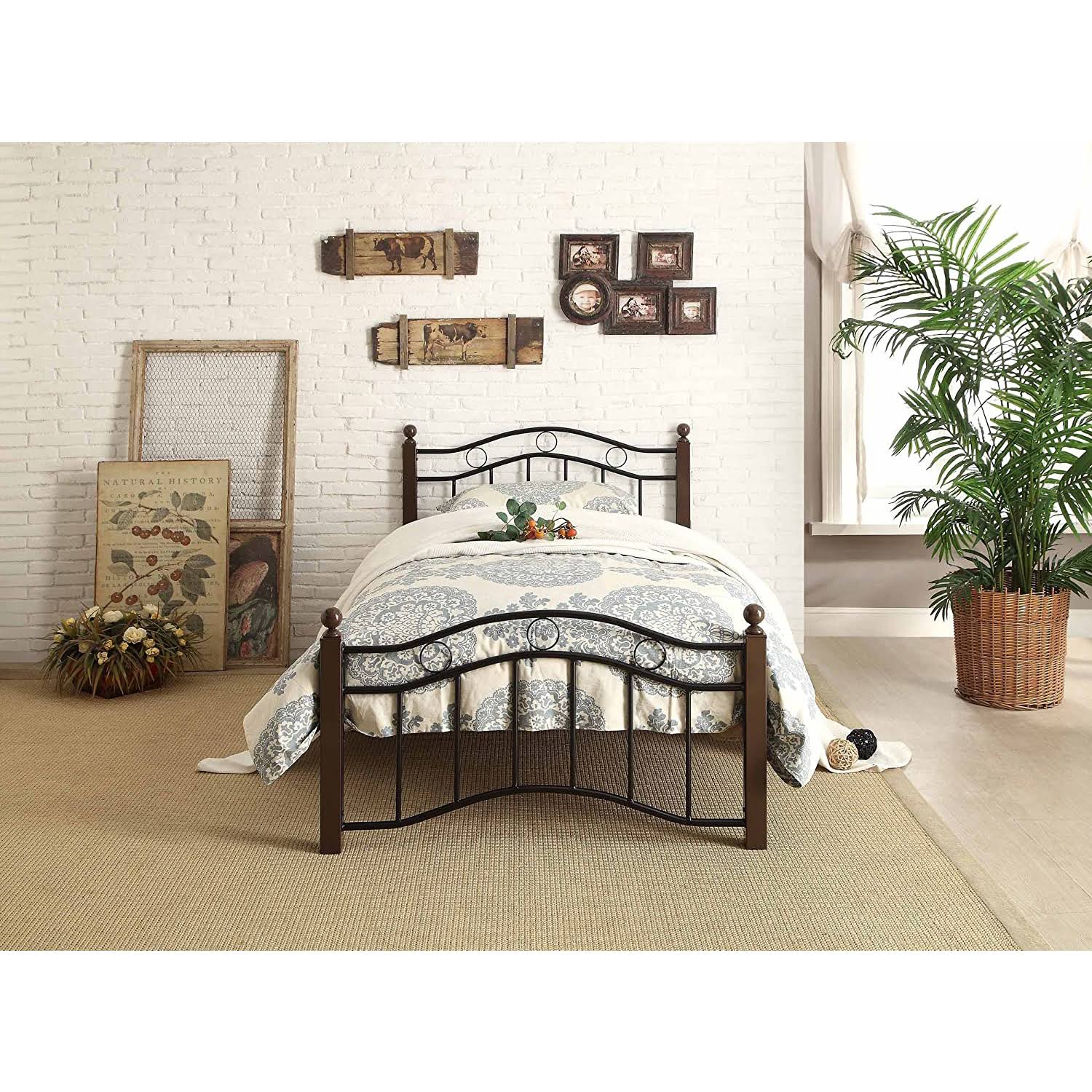 Homelegance Averny Twin Platform Bed - Black & Brown, UV3BROL8_JBXUB