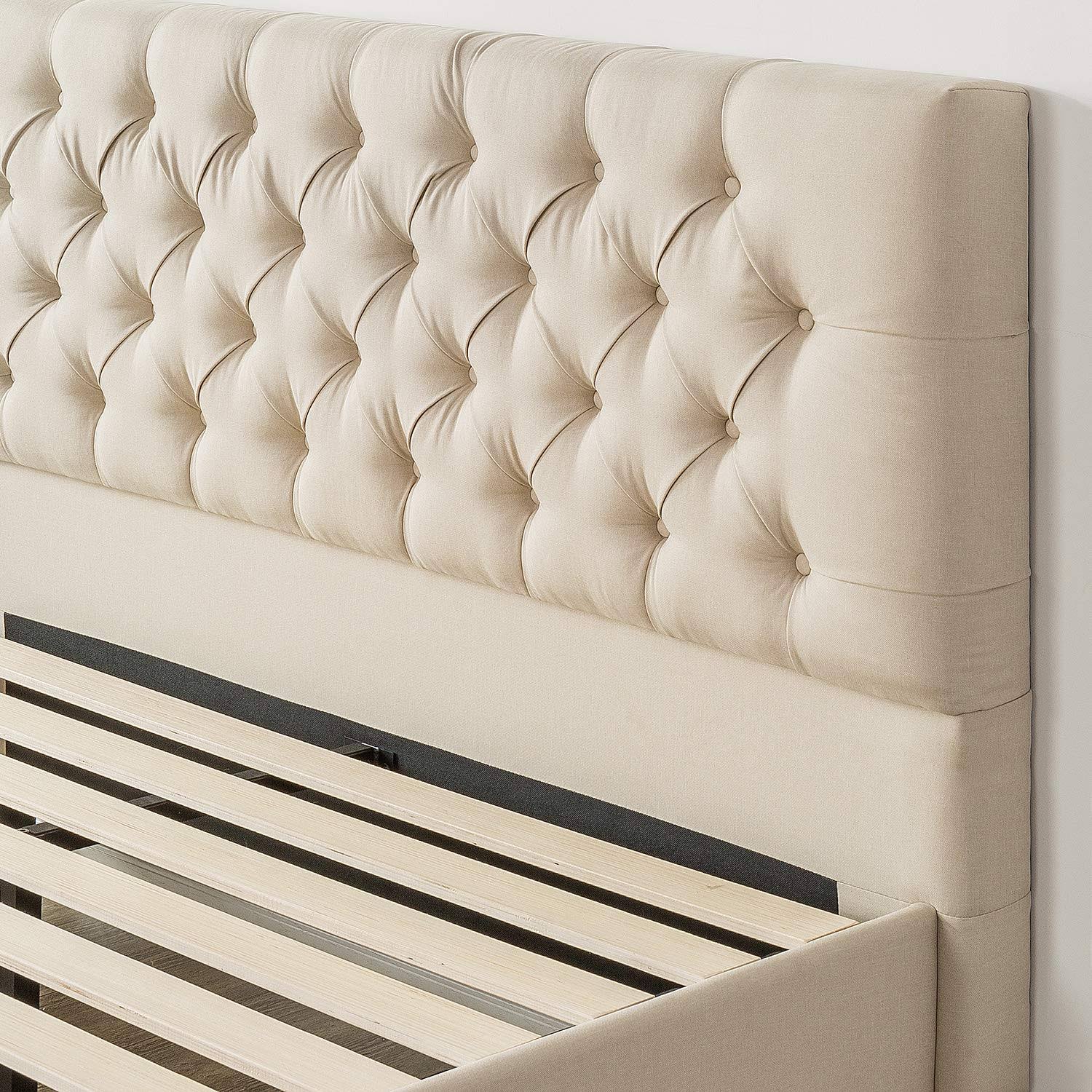 Misty Upholstered Platform Bed Frame | Zinus Queen / ORHVXKNS_BCZNG