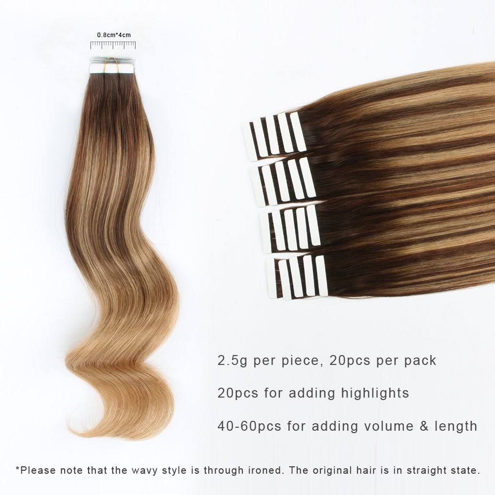 Abh Amazingbeauty Hair Sun-Kissed Human Hair Tape Extensions Balayage INGNGBAK_YWN7C