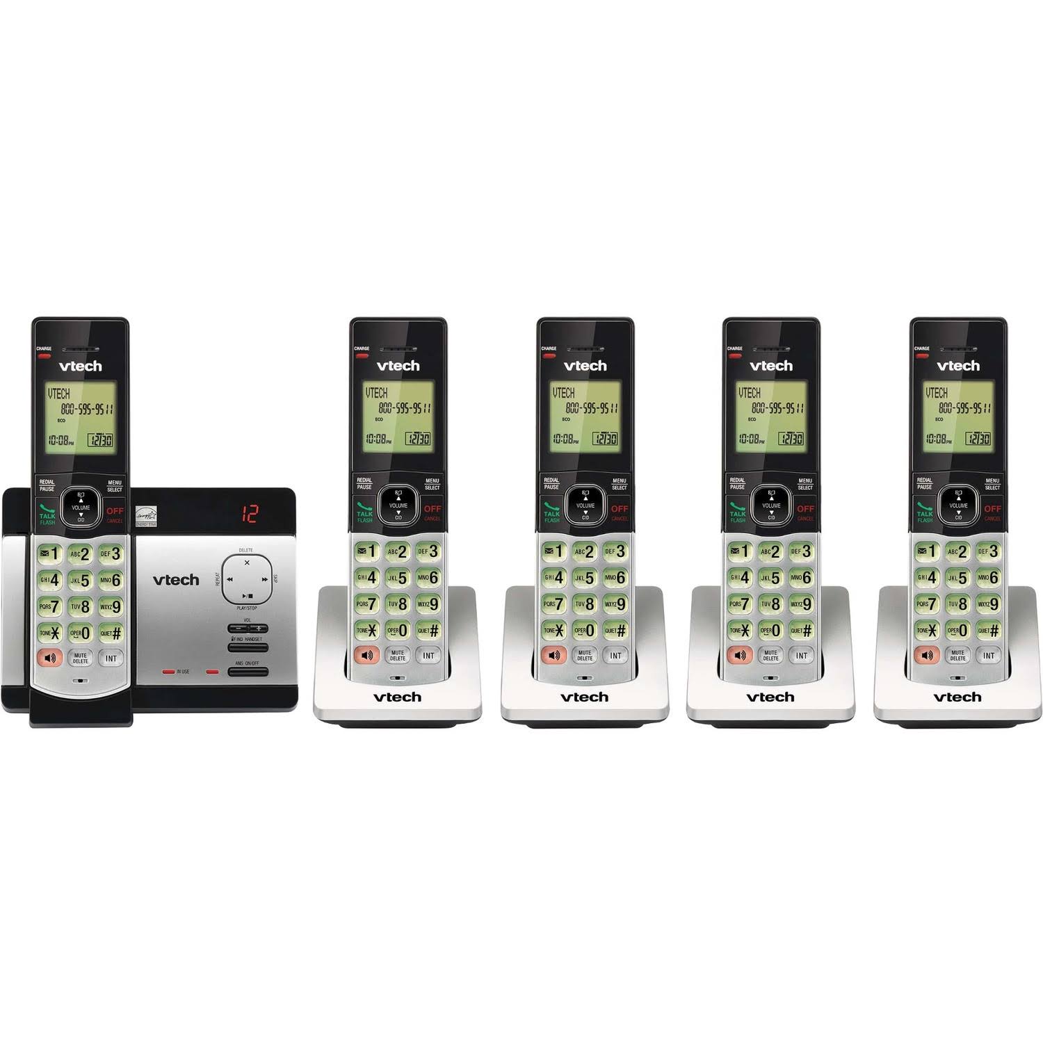 Vtech Cs5129-5 5-Handset Dect 6.0 Cordless Phone System With Digital Answering System, 80-0200-DV4D2AQ5_3HEBF