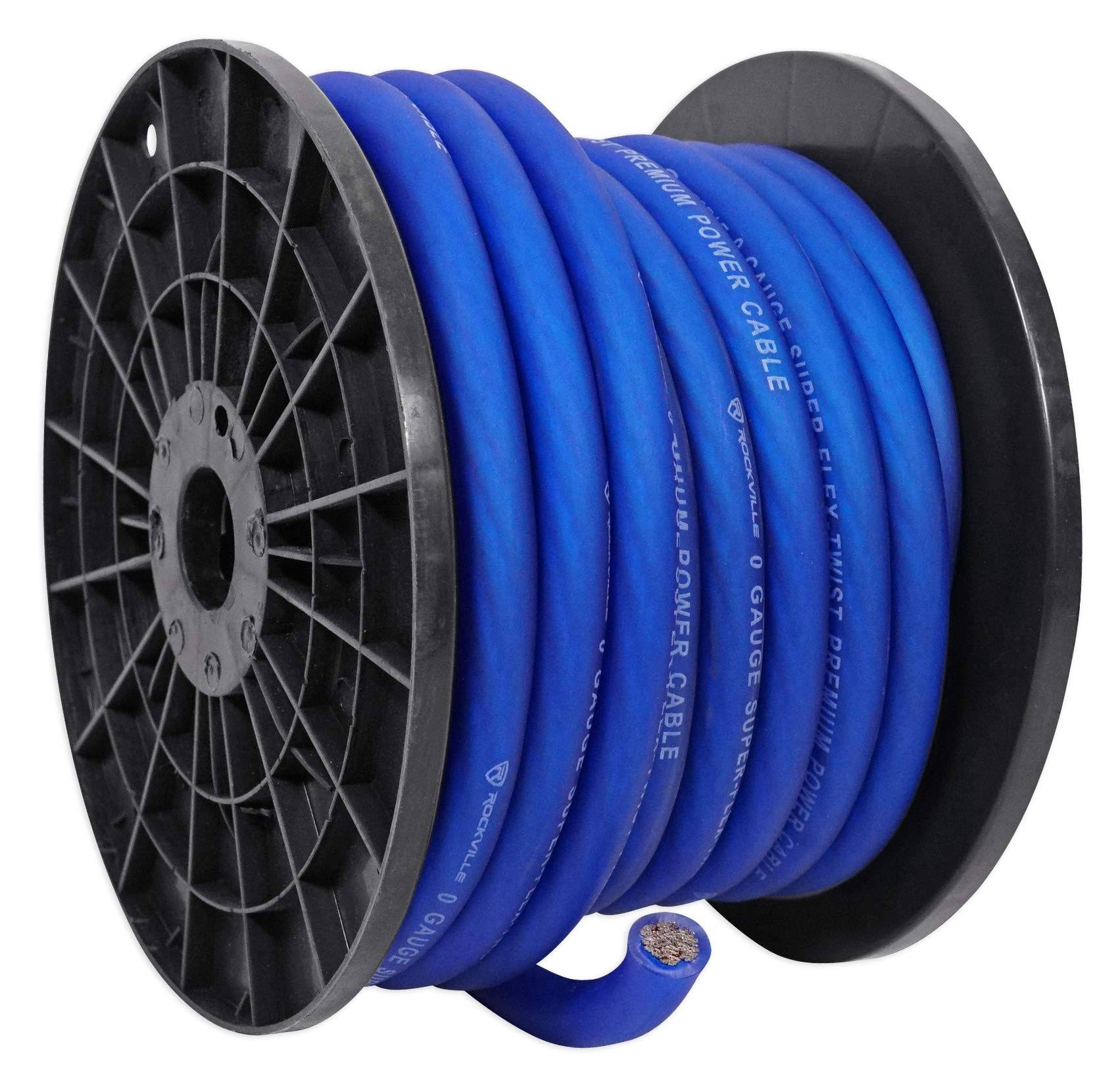 Rockville R0g100 Red 0 Gauge Awg 100 Foot Spool Car Amp Power/BRE3XKXV_4RDLR