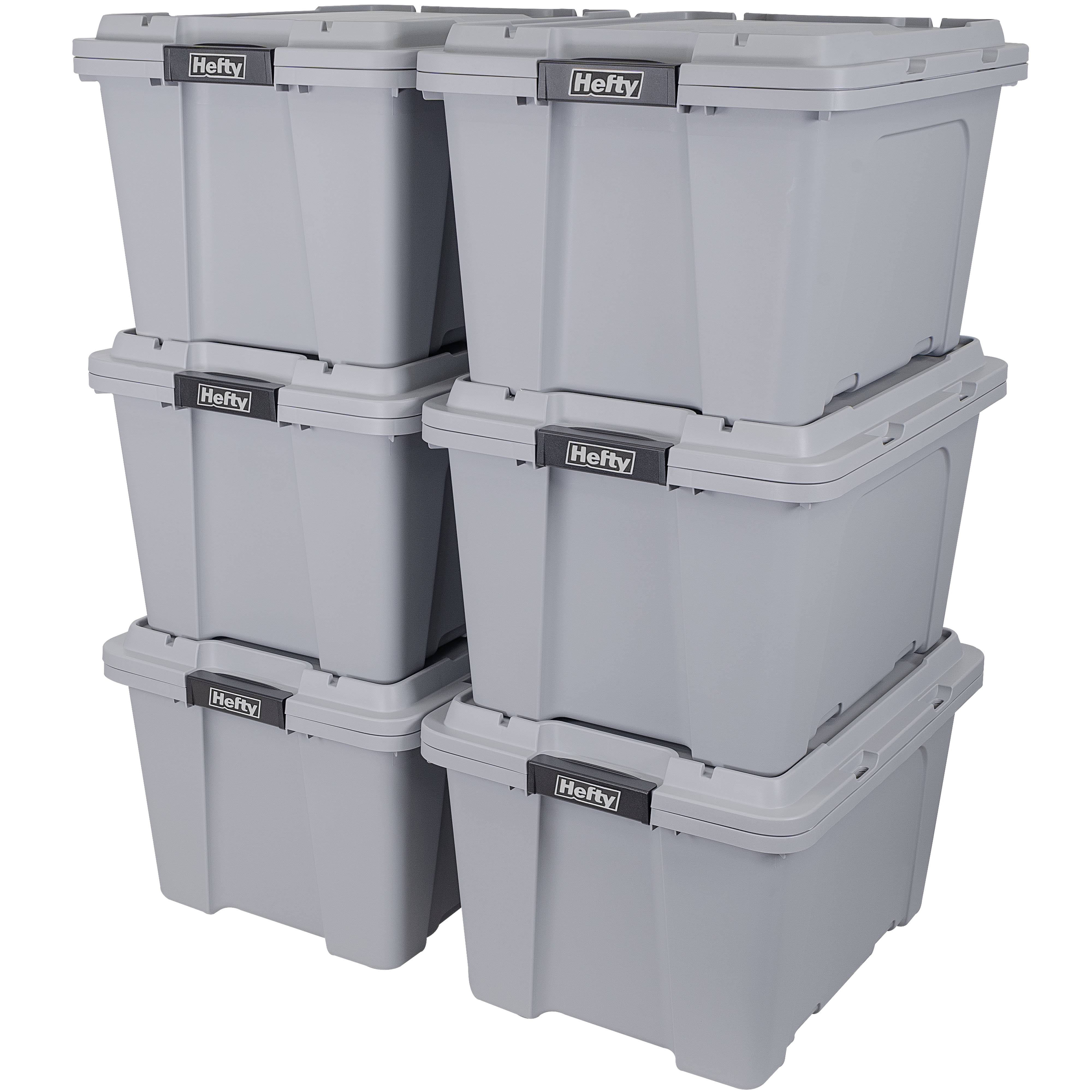 Hefty Max Pro 72 Quart Storage Tote Gray, 6/Pack (7170hftcom52252) HJIU1IUR_WVRLV