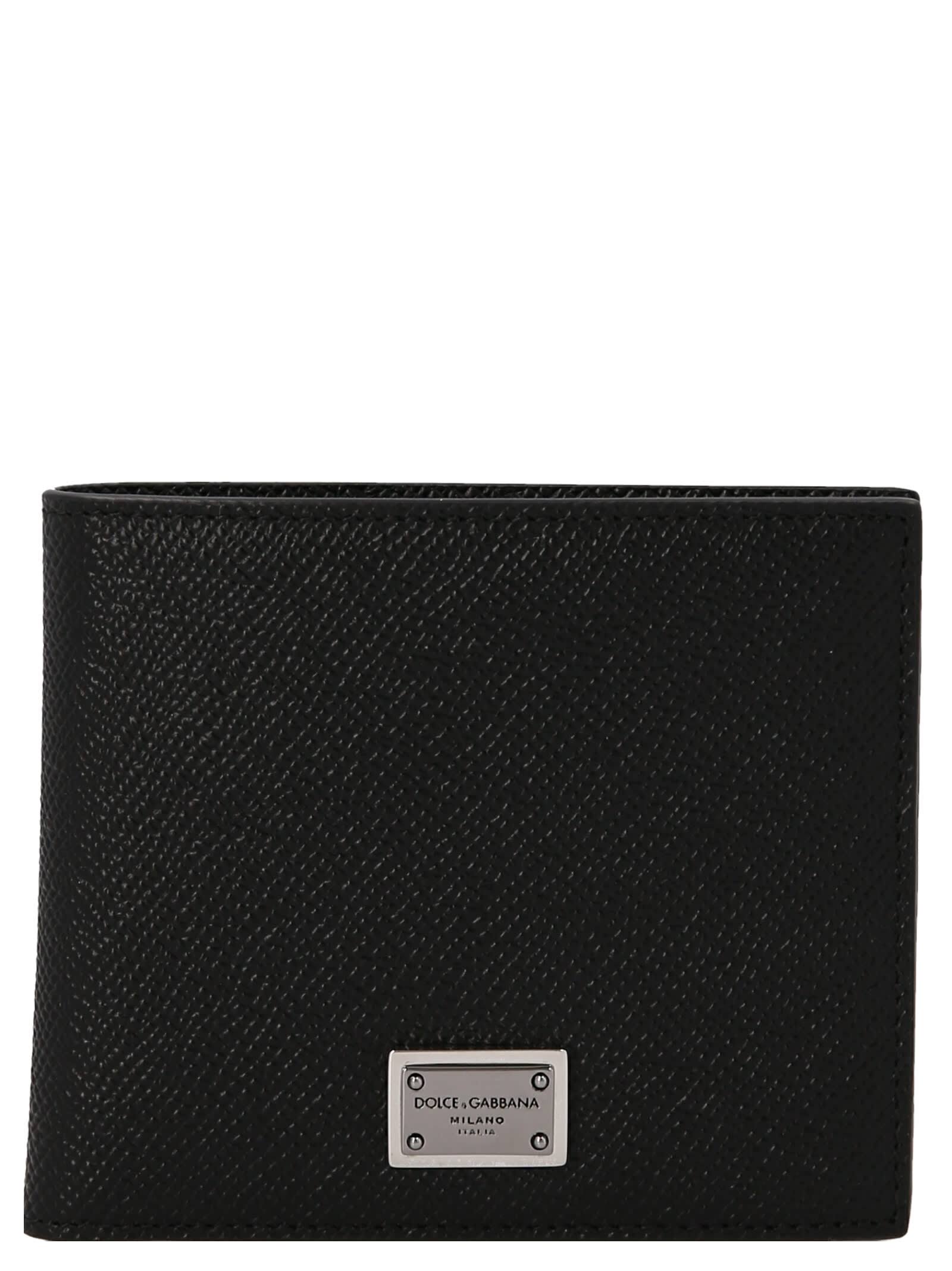 Dolce & Gabbana Dauphine Leather Bifold Wallet In NQ8NOOXS_OA87N