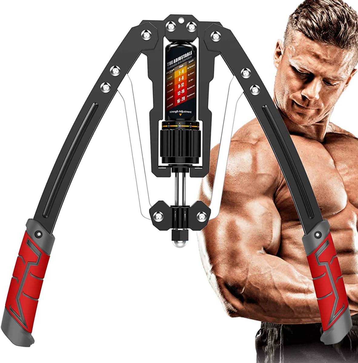 East Mount Twister Arm Exerciser - Adjustable 22-440lbs Hydraulic Power, Home Chest Expander- O9XQVB1W_NAZSH