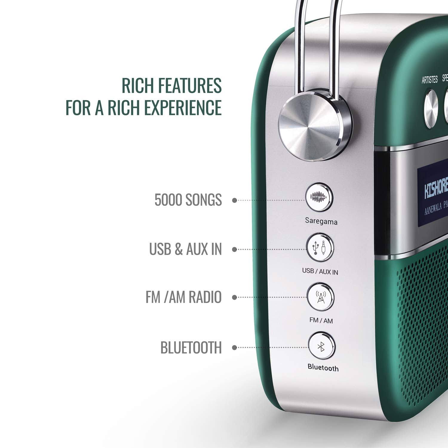 Saregama Carvaan 2.0 Portable Digital Music Player With Wi-Fi - SHRT378E_6BISL