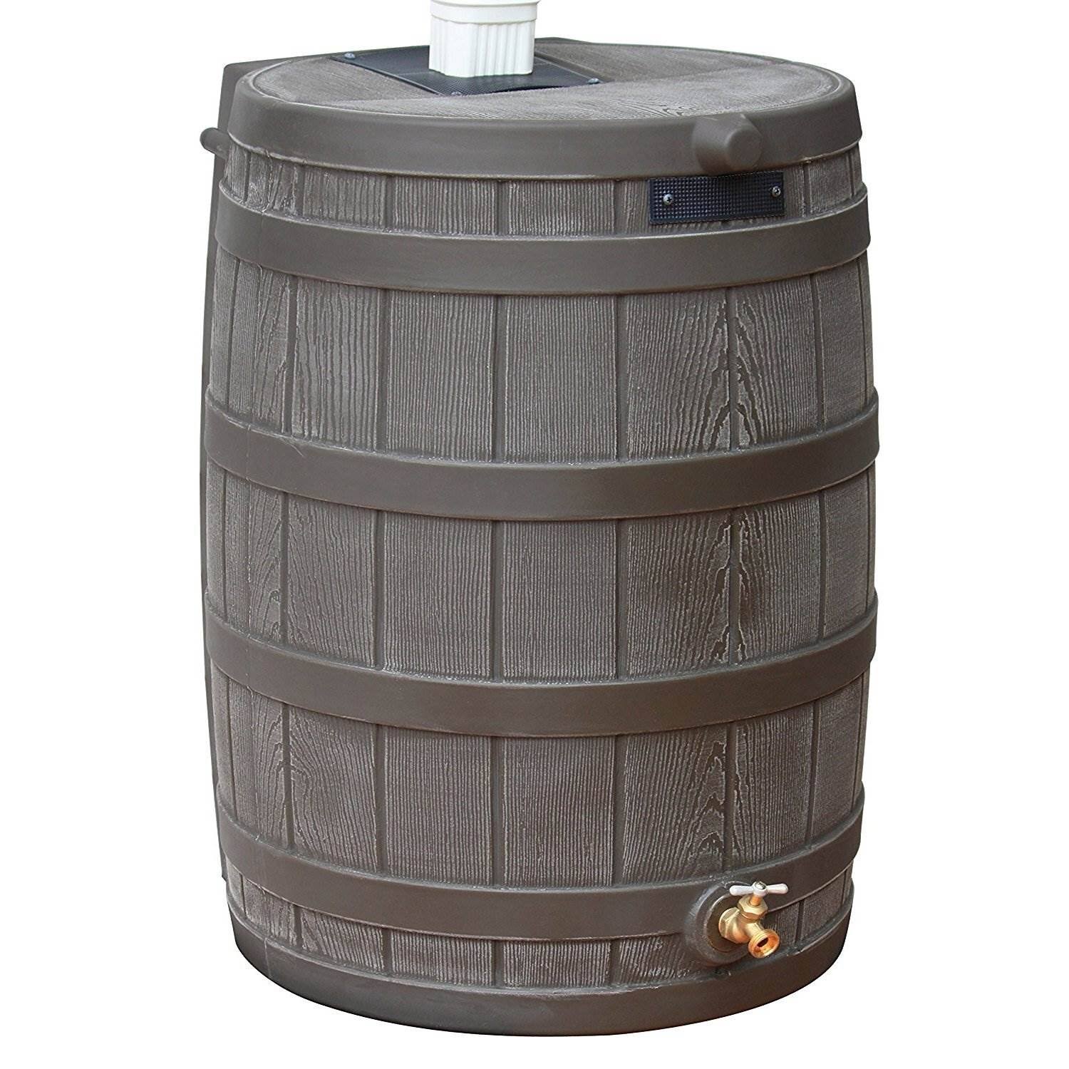 Good Ideas Rw50 Rain Wizard 50 Gallon Plastic Rain Barrel Water, Oak (10 Pack) MJOZ9IWJ_RZPM8