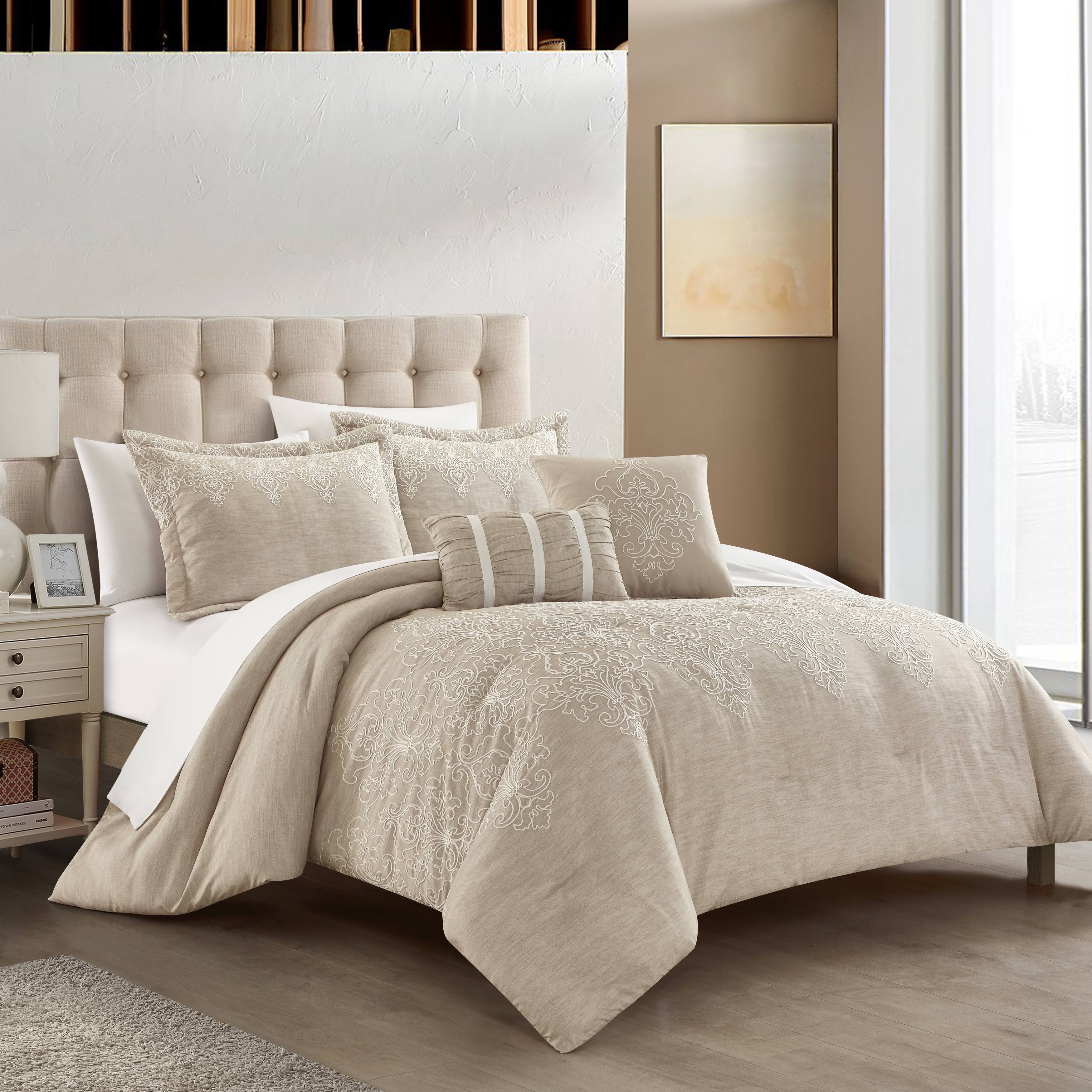 Chic Home Yasmine 5-Piece Embroidered Comforter Set, King, Q8UOL7MJ_K8G1E