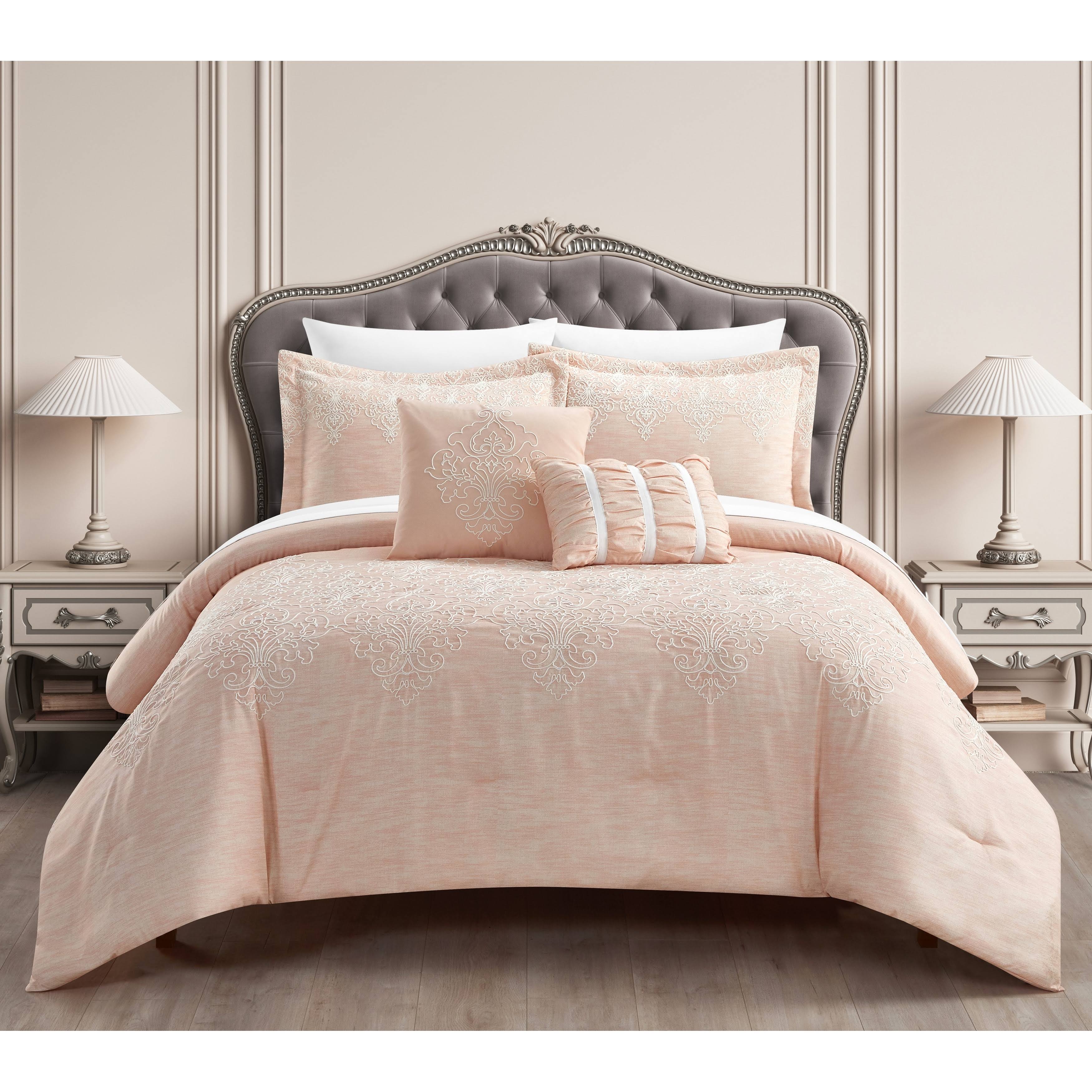 Chic Home Yasmine 5-Piece Embroidered Comforter Set, King, Q8UOL7MJ_K8G1E