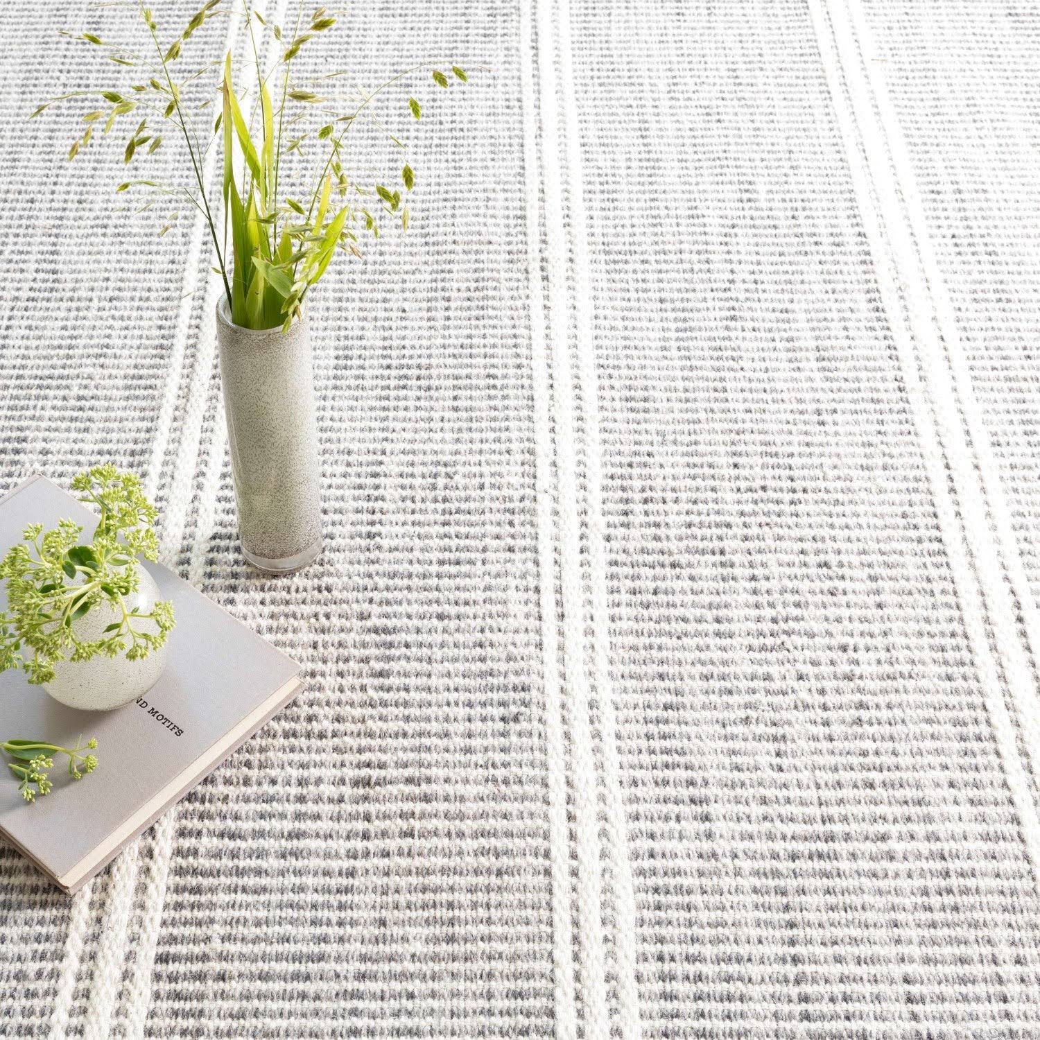Dash Albert Malta Grey Handwoven Wool Rug 6' X 9' YZGDLEKV_FVBN3