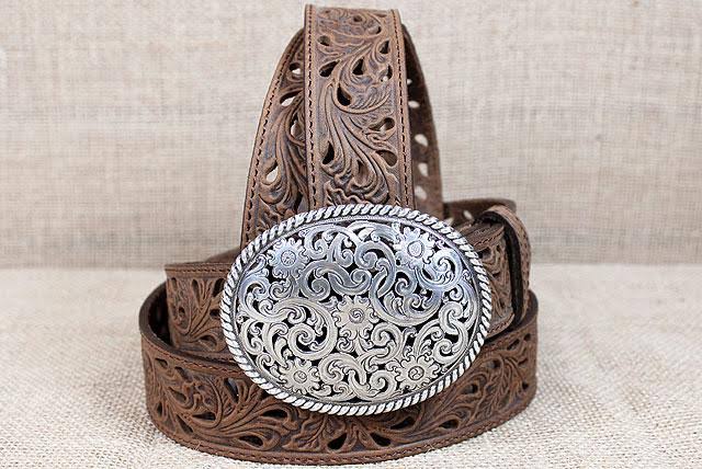 Tony Lama | Filigree Trophy Belt | Women's Brown / PRNHIZBN_SFZAA