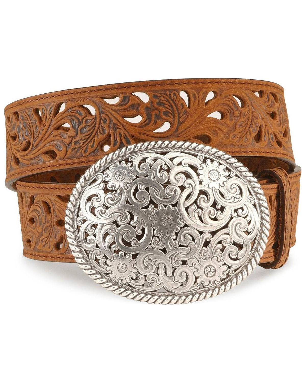 Tony Lama | Filigree Trophy Belt | Women's Brown / PRNHIZBN_SFZAA