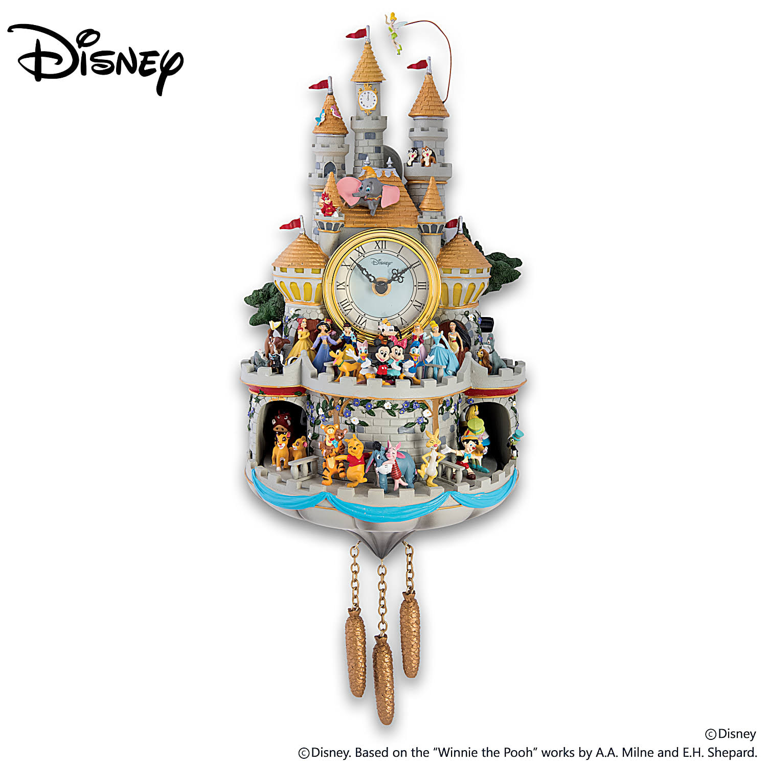 The Bradford Exchange Disney Timeless Magic Cuckoo Clock With Lights, Sound And PS5TQLDV_FQEUK