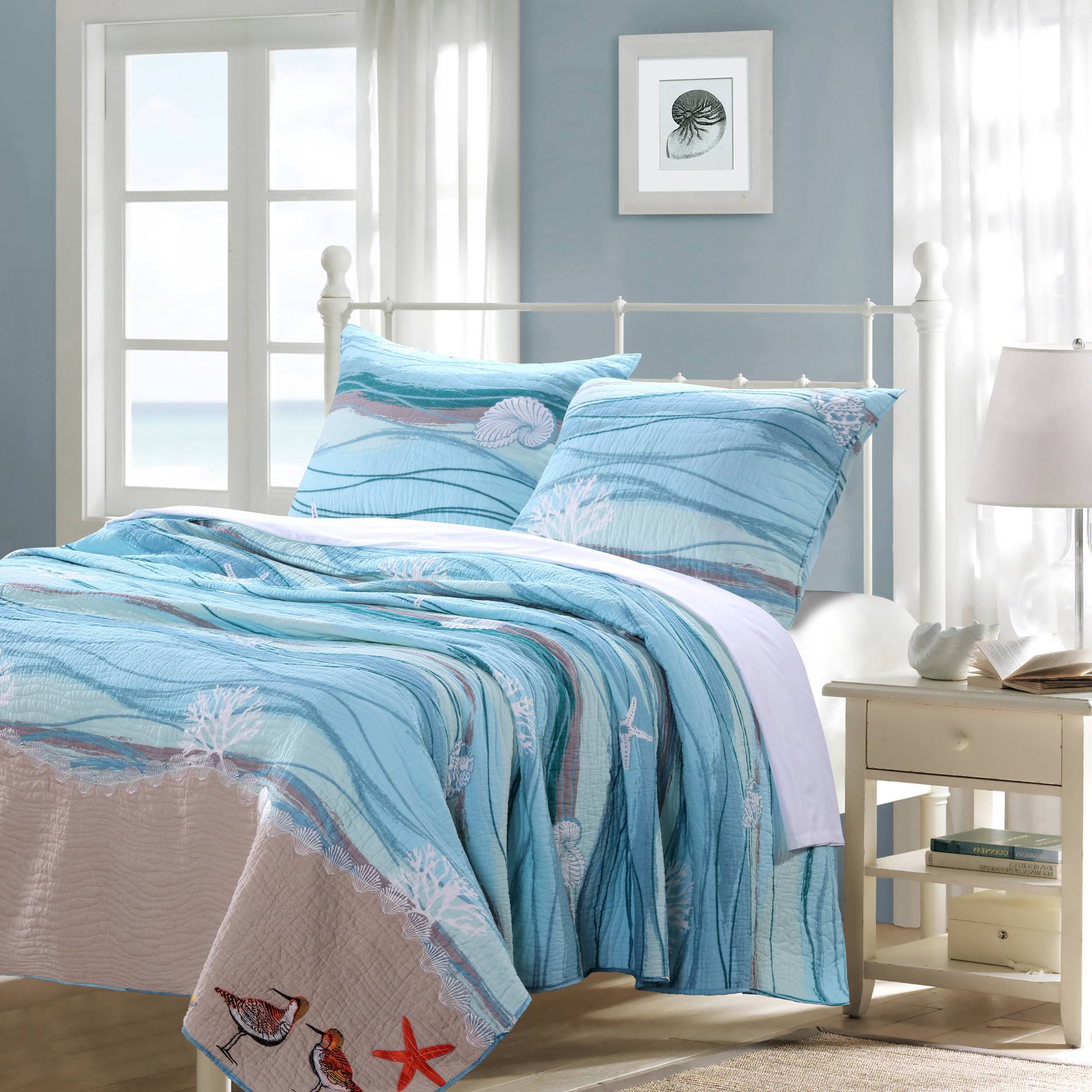 Greenland Home 3 Piece Maui Quilt Set, 4SHOHWLX_UAHN0