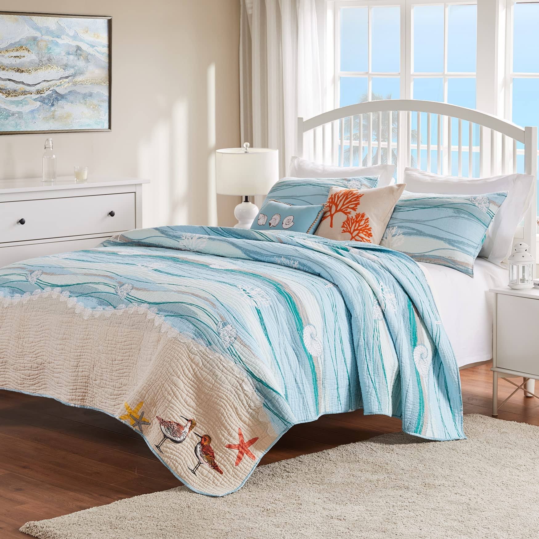 Greenland Home 3 Piece Maui Quilt Set, 4SHOHWLX_UAHN0