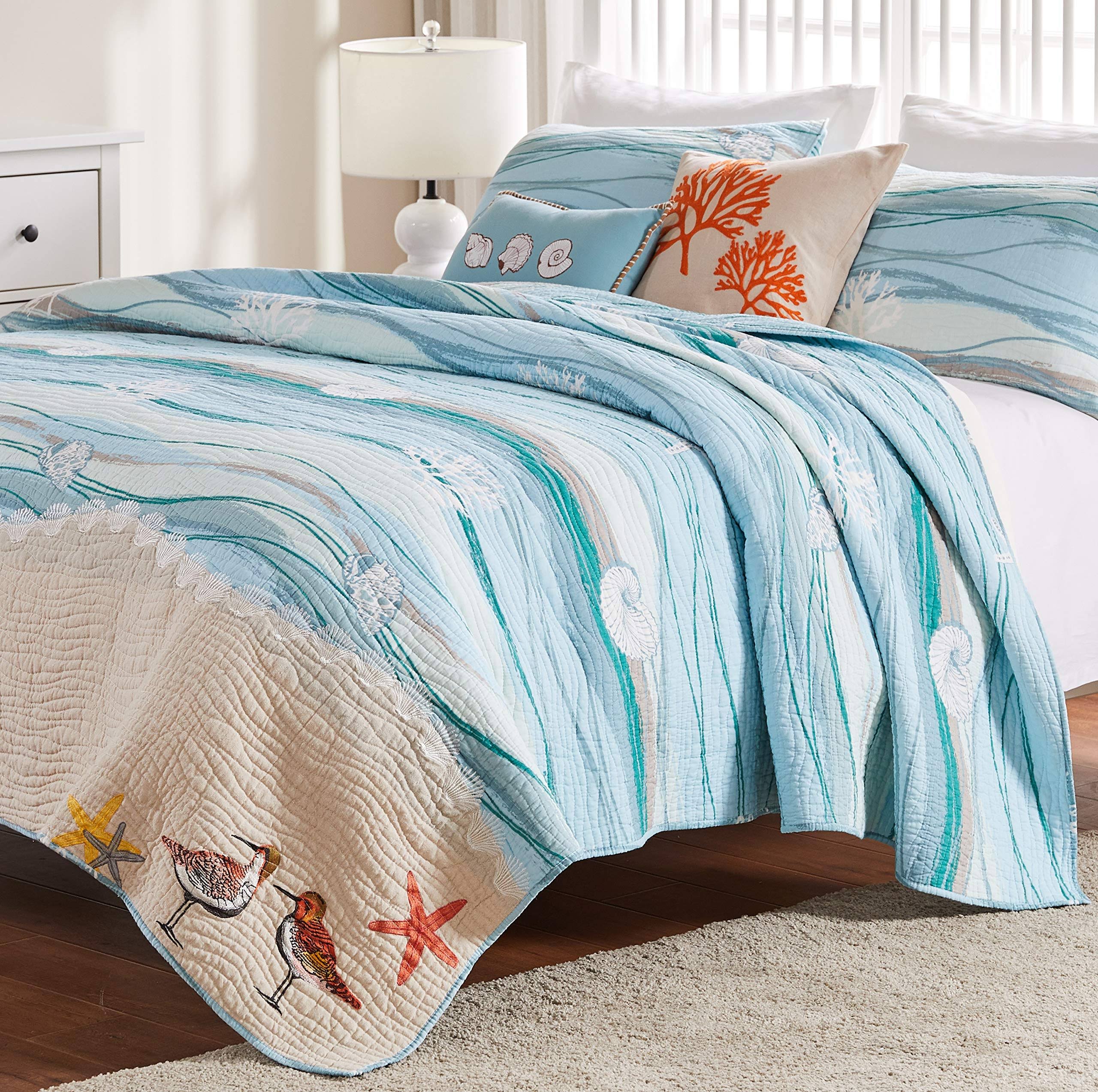 Greenland Home 3 Piece Maui Quilt Set, 4SHOHWLX_UAHN0