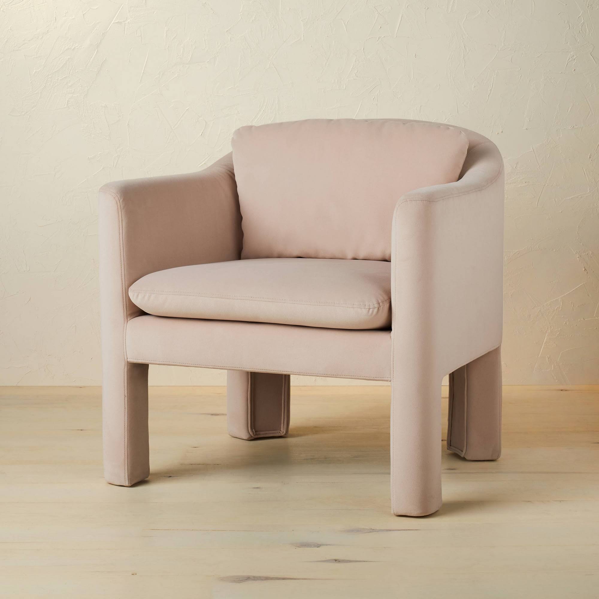 Linaria Fully Upholstered Velvet Accent Chair Blush - Opalhouse Designed With FALXPU4V_IMYHL