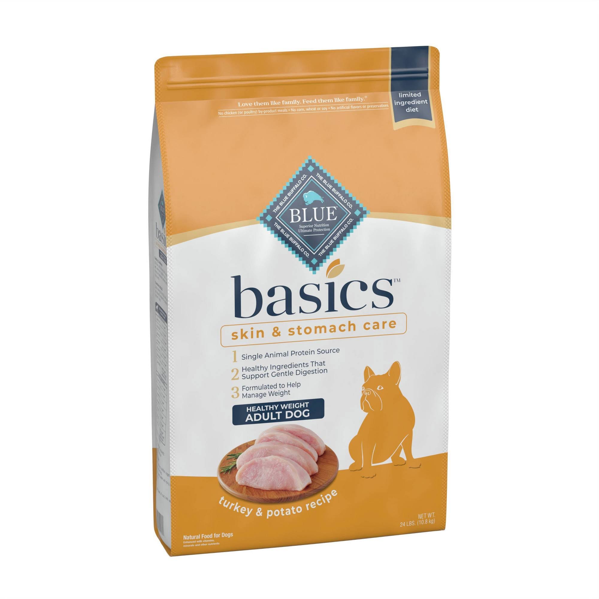 Blue Buffalo Blue Basics Dog Food, Turkey & Potato Recipe, Healthy Weight, Adult - 24 Lbs (10.8 Kg) FVND2RQC_NIZOL