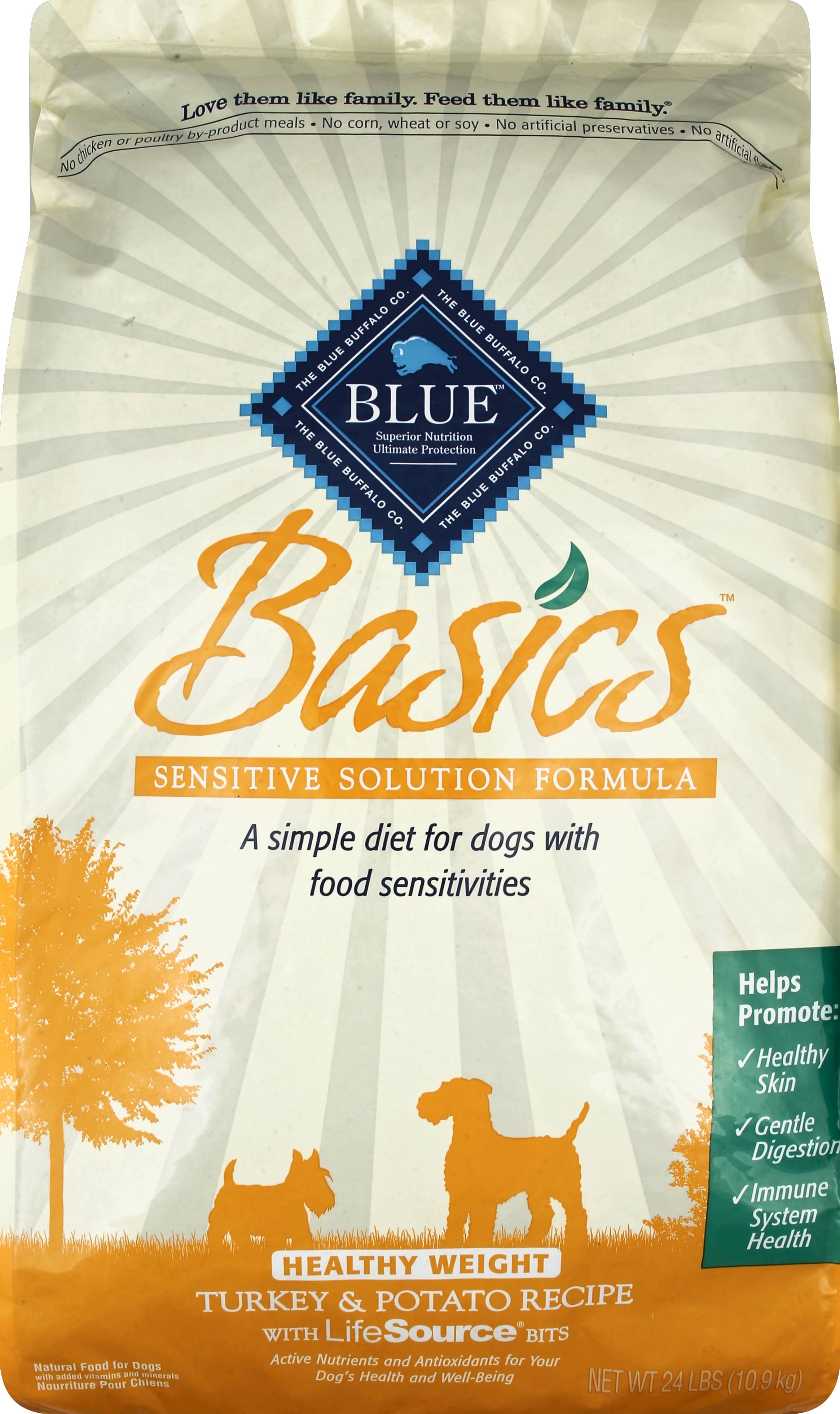 Blue Buffalo Blue Basics Dog Food, Turkey & Potato Recipe, Healthy Weight, Adult - 24 Lbs (10.8 Kg) FVND2RQC_NIZOL