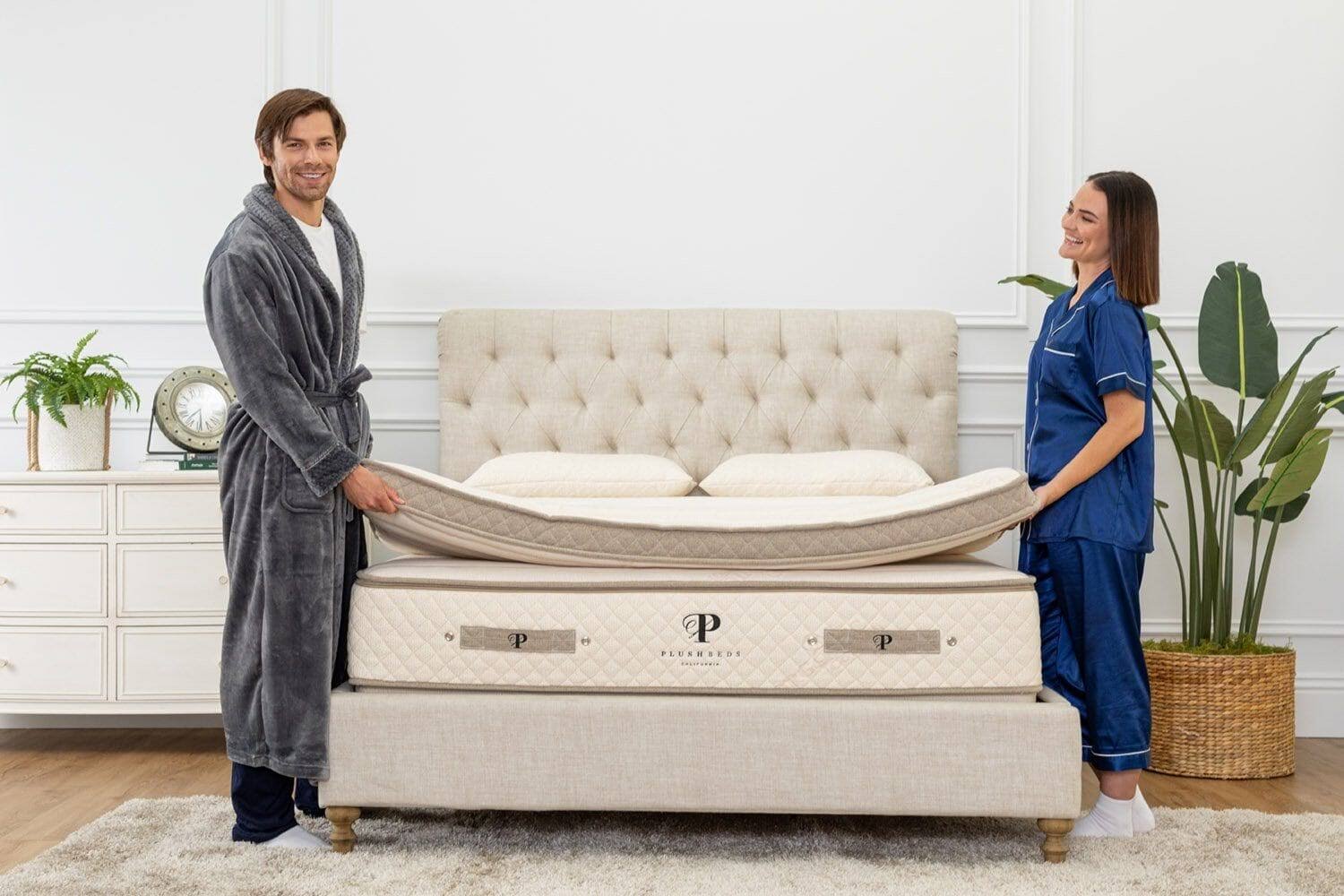 Organic Mattress Topper By Plushbeds, Full / 3 Inches / THD0VABC_CIFOR