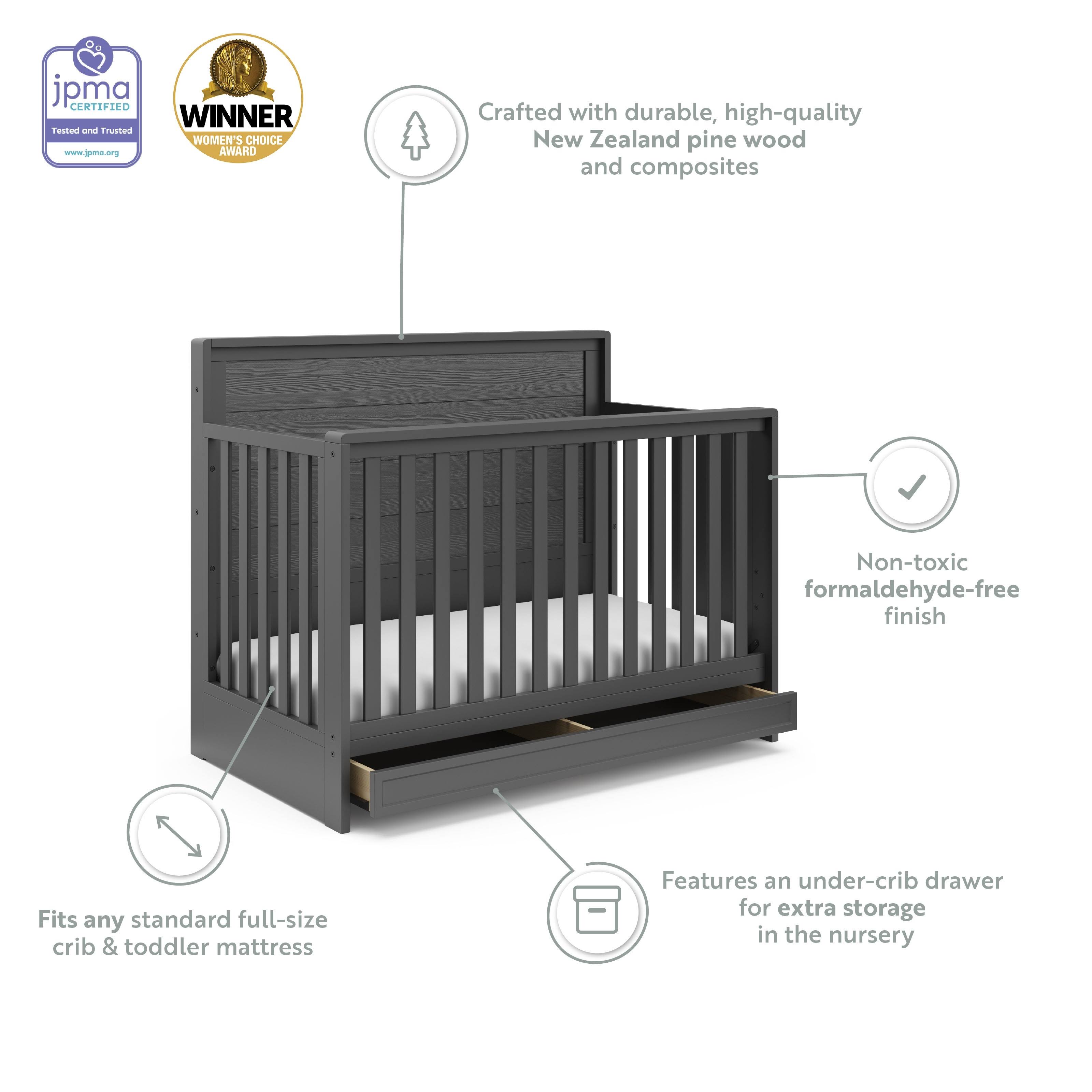 Storkcraft Luna 4-In-1 Convertible Crib With Drawer HM2B4SNX_0MFOS