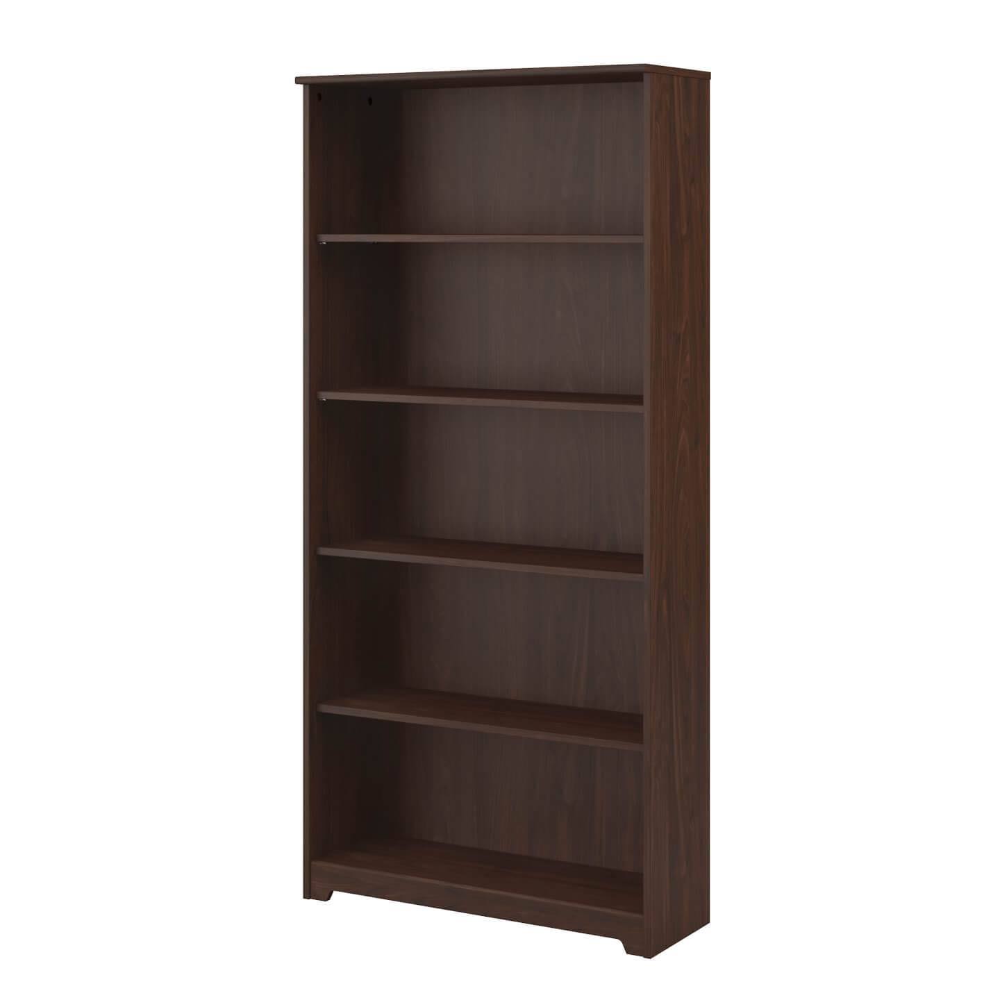 Bush Furniture Cabot Tall 5 Shelf Bookcase In Modern TTR0R8WC_OQFBM