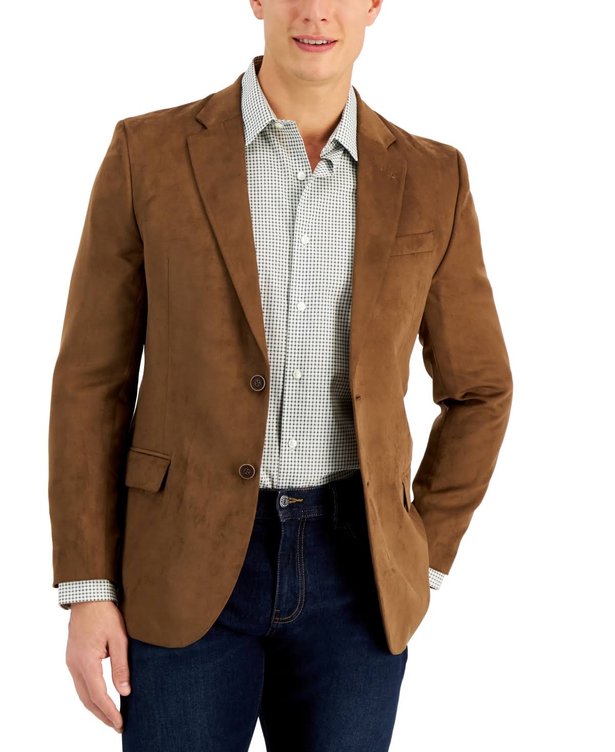 Nautica Men's Modern-Fit Faux-Suede Sport Coat - I1Y2VMDT_N8IWC
