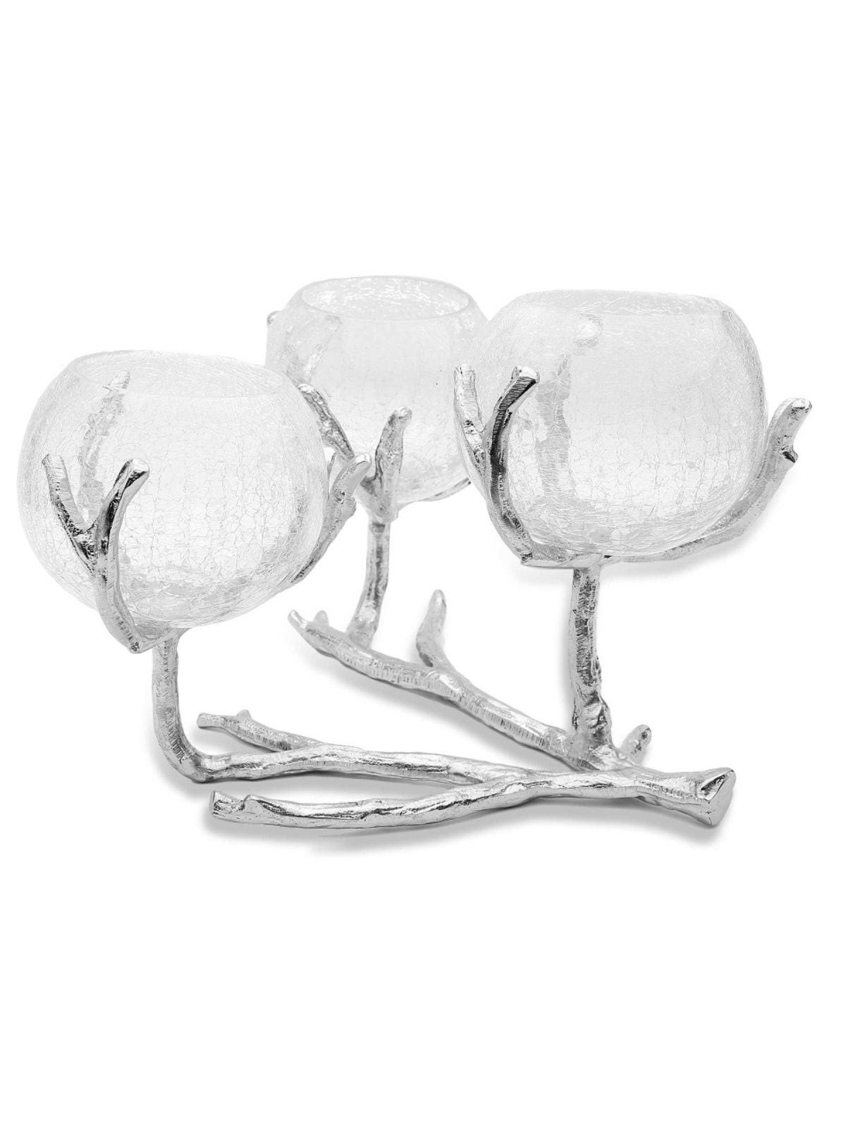 Classic Touch Decor Silver 3 Branch Centerpiece, 12.5 X 13 X 9NIKK77L_0PQKC