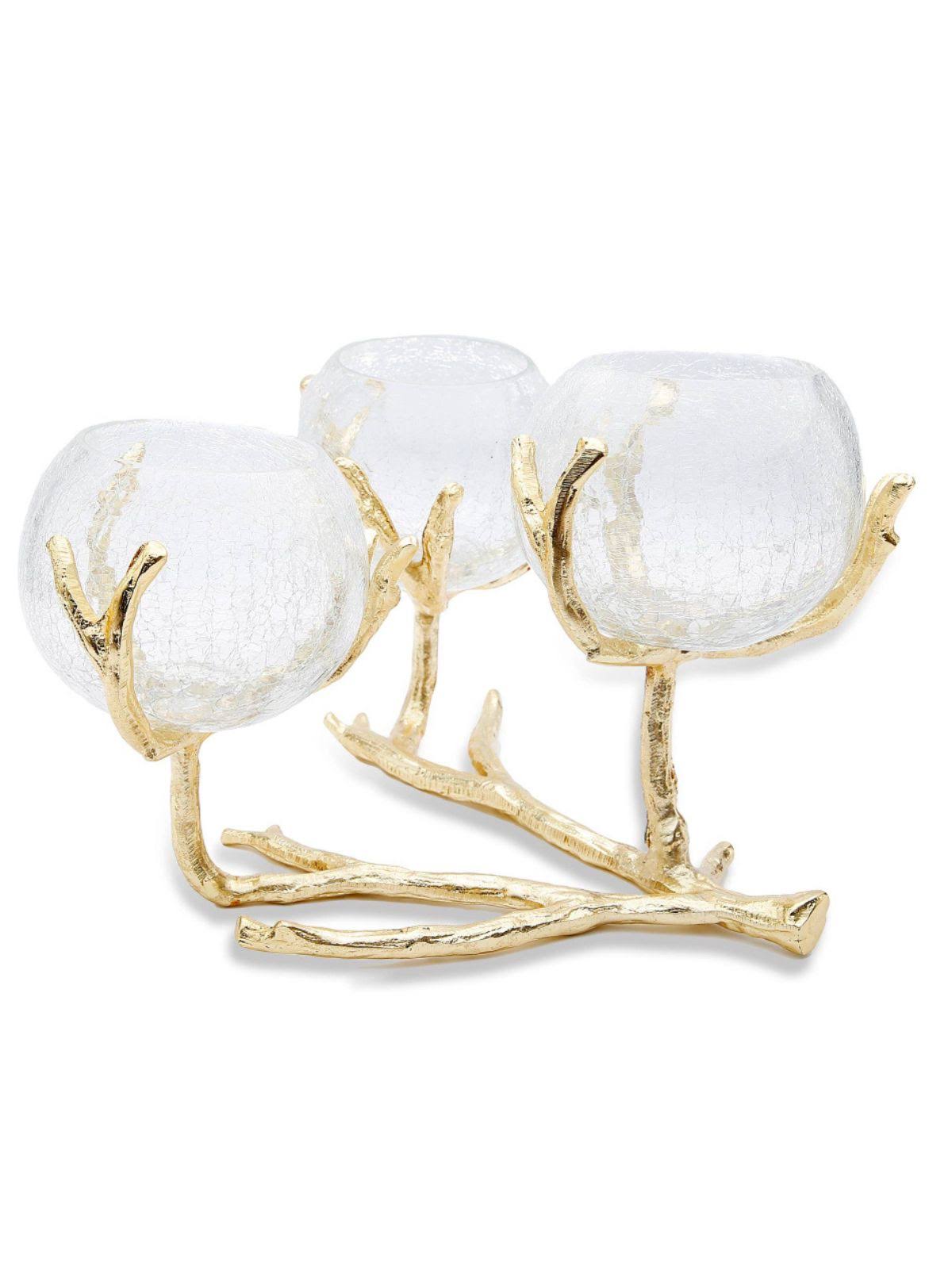 Classic Touch Decor Silver 3 Branch Centerpiece, 12.5 X 13 X 9NIKK77L_0PQKC