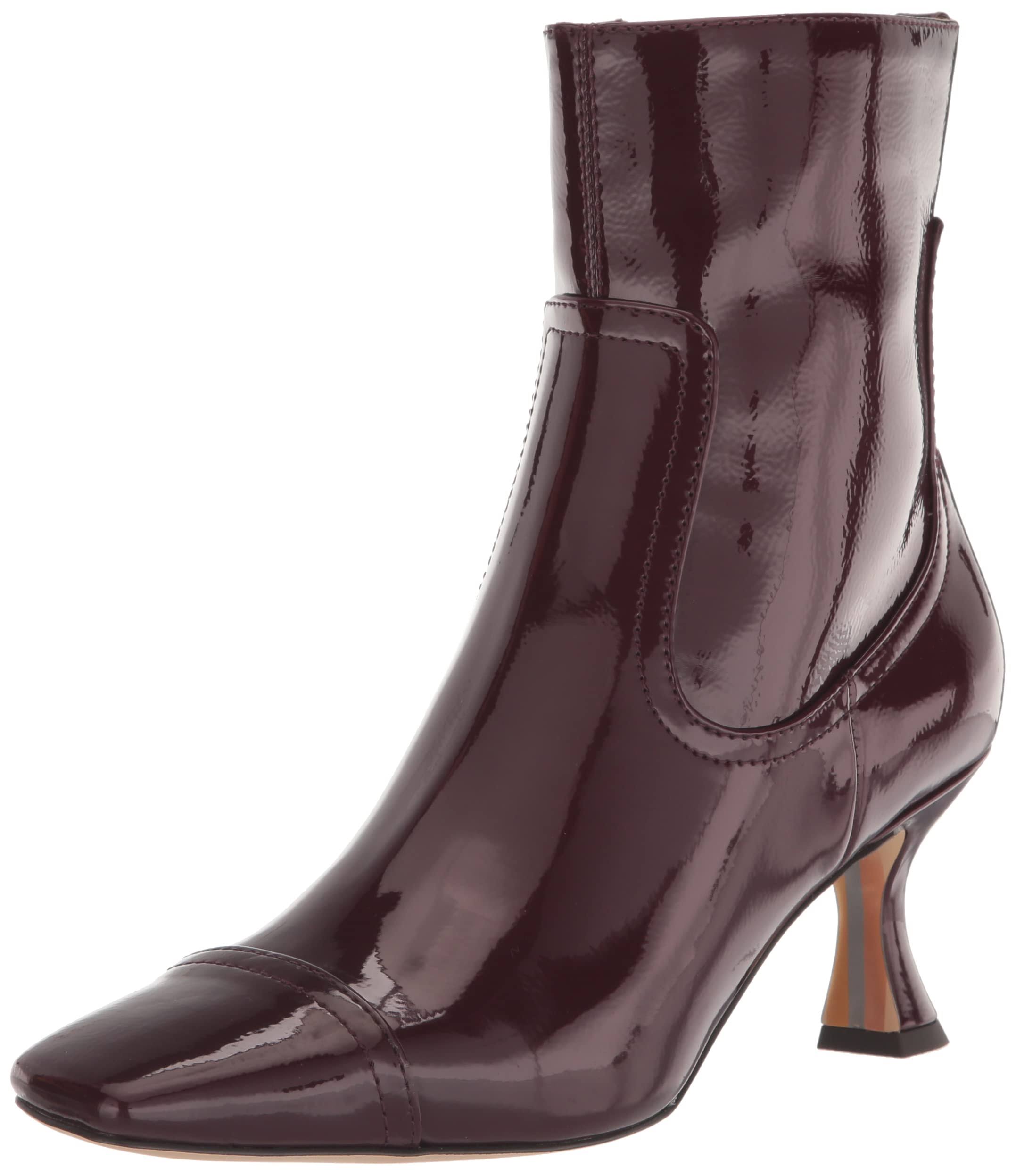 Sam Edelman Livia Womens Patent Square Toe Ankle Boots, Malbec 6XMRKD7H_KGAPZ