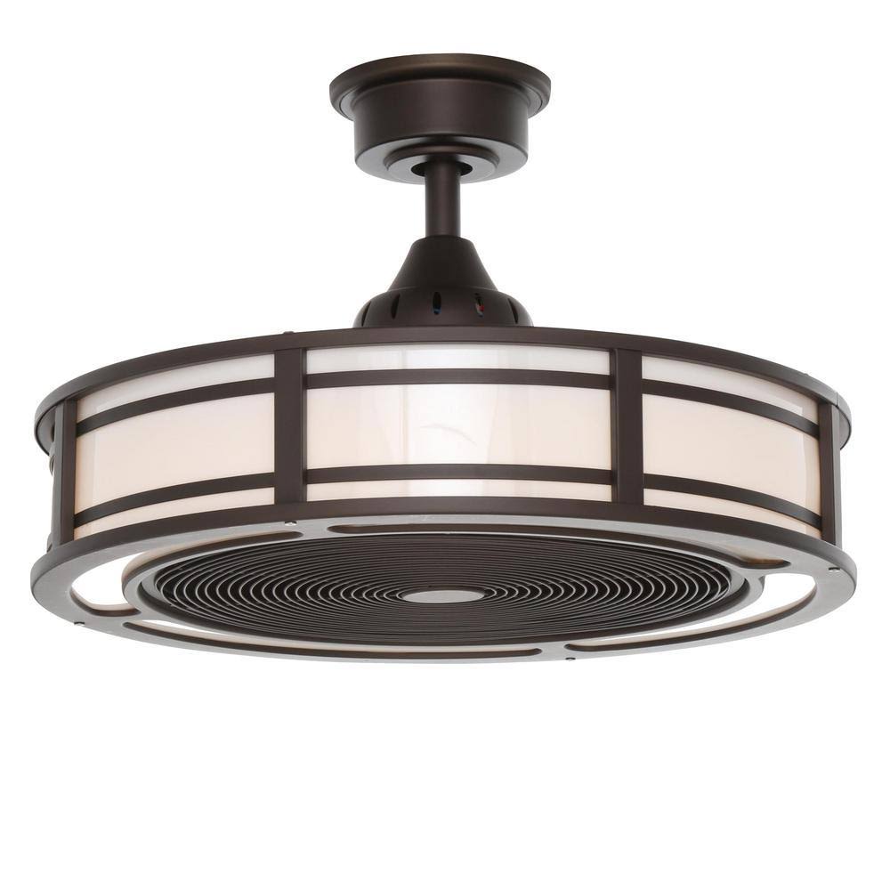 Home Decorators Collection Brette Ii 23 In. Led Indoor/Outdoor Espresso Bronze Ceiling Fan With Light And Remote TT2O7TFW_ODH0D